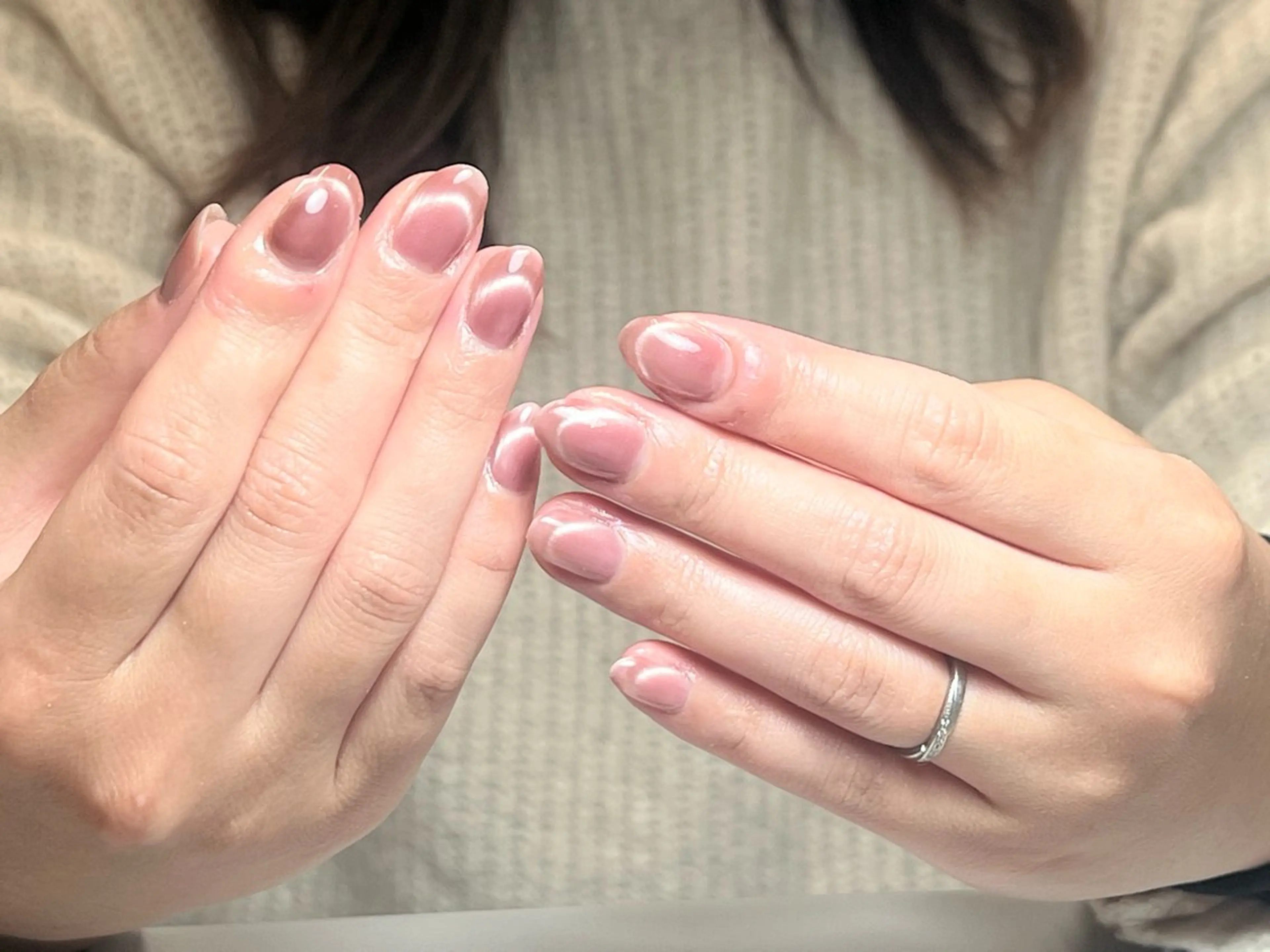 ネイル アートネイル 韓国ネイル 持ち込み ニュアンスネイル ワンカラーネイル ハンドネイル イブ ネイリのネイルデザイン