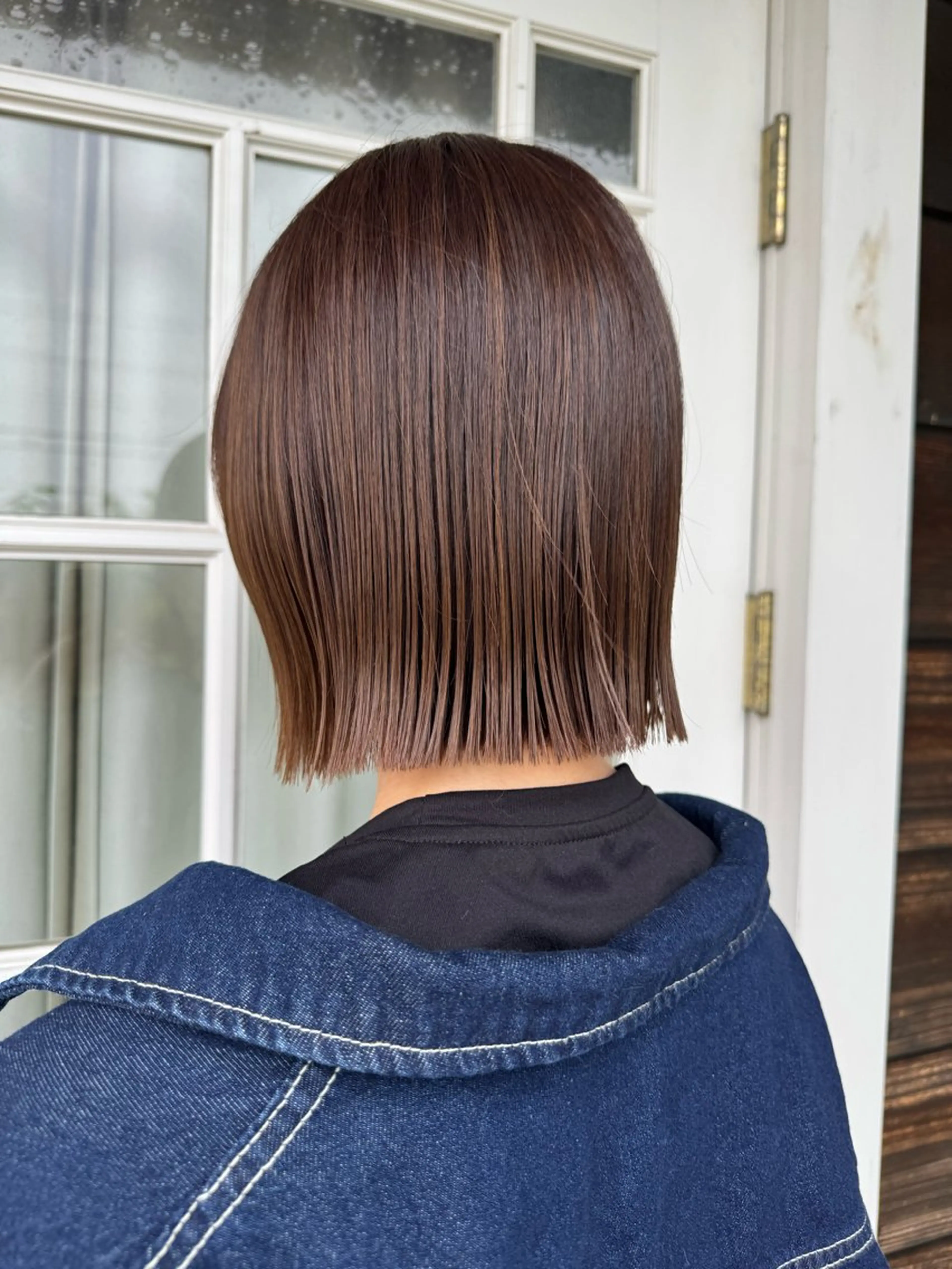 ミディアム 切りっぱなしボブ ボブ 鈴木 杏のヘアスタイル