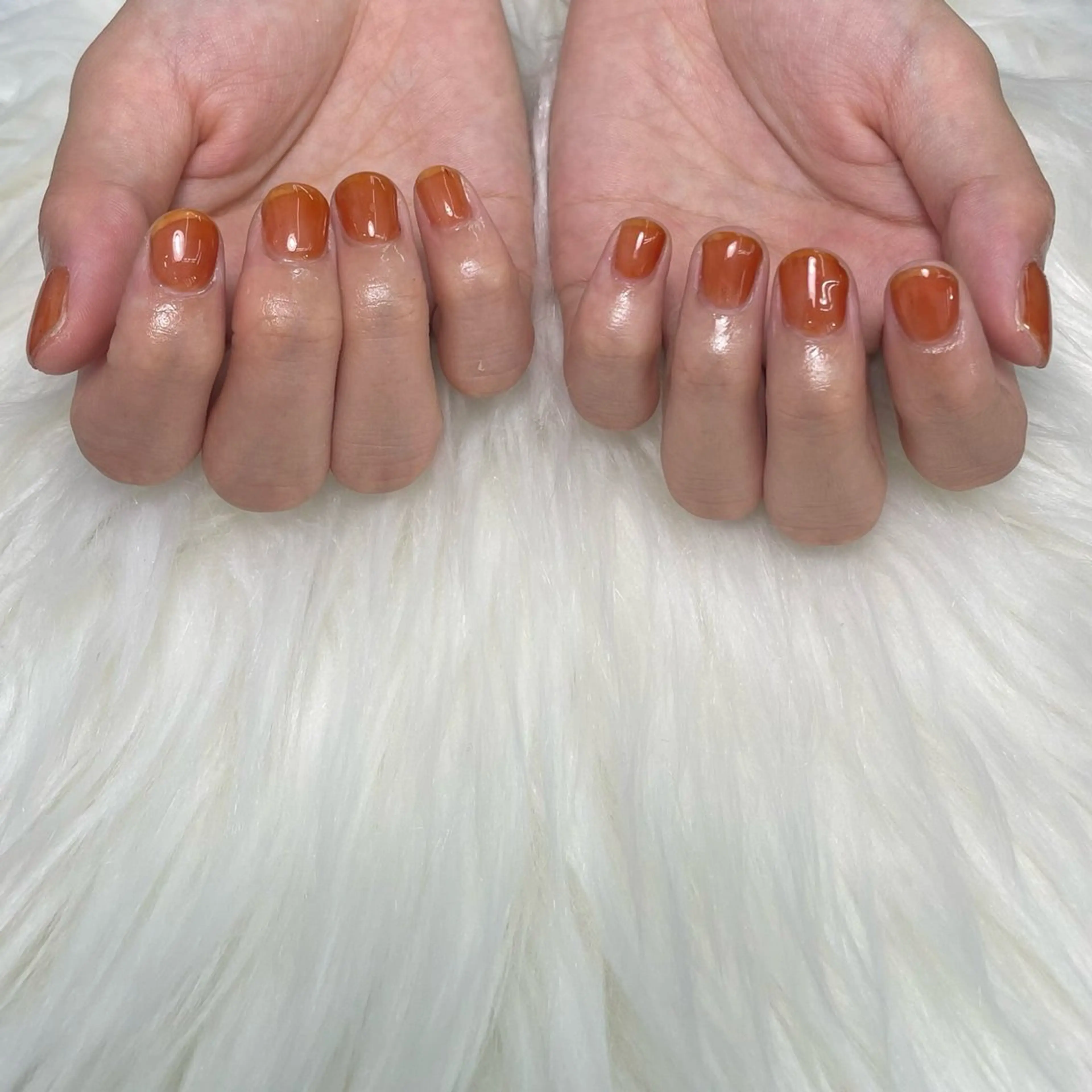 ネイル ブラウン フレンチネイル グラデーション マグネットネイル オフィスネイル ハンドネイル Quee Stllaのネイルデザイン