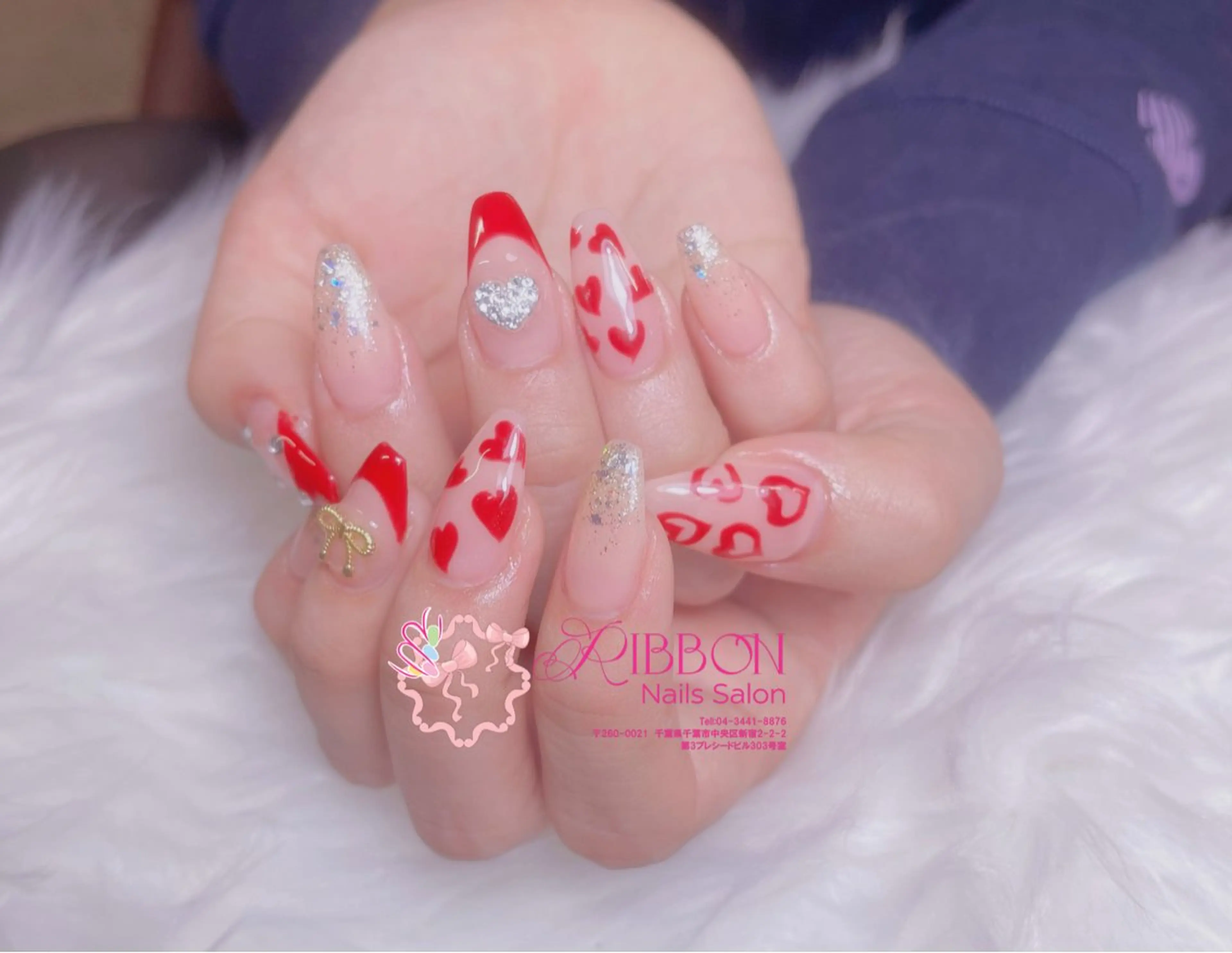 ネイル フレンチネイル ジェルネイル マグネットネイル 持ち込み ニュアンスネイル ハンドネイル Ribbonnail salonのネイルデザイン
