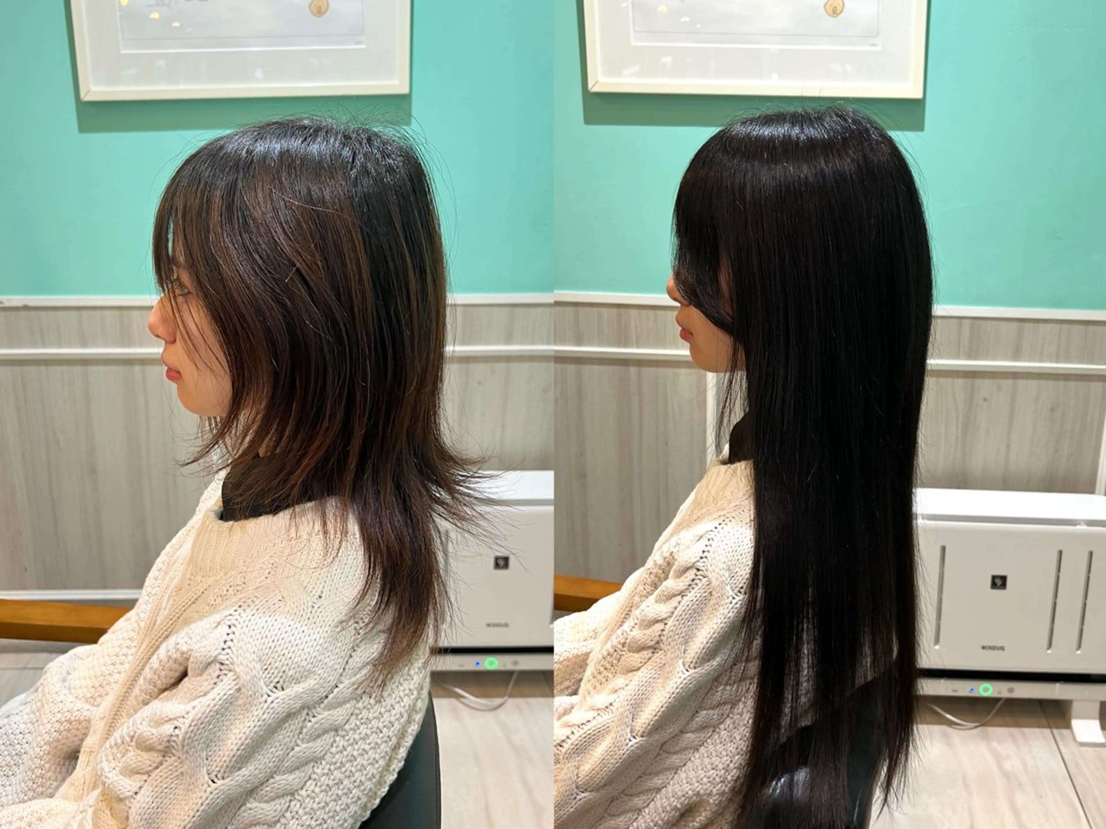 ロング カラー ブリーチしない暖色 カラー🥀杉 優菜のヘアスタイル