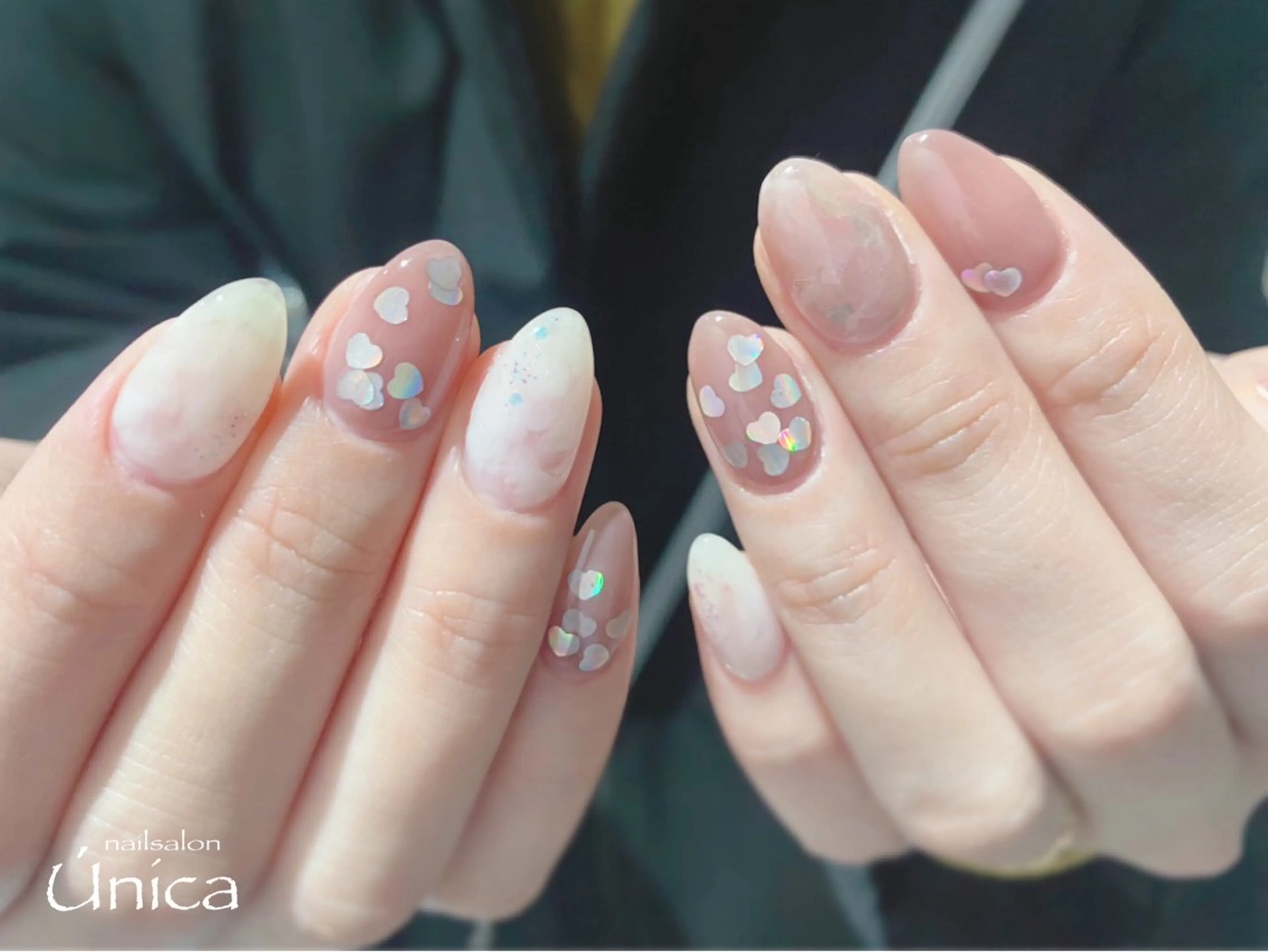 ネイル ニュアンスネイル ピンク nailsalon Única　ウニカのネイルデザイン