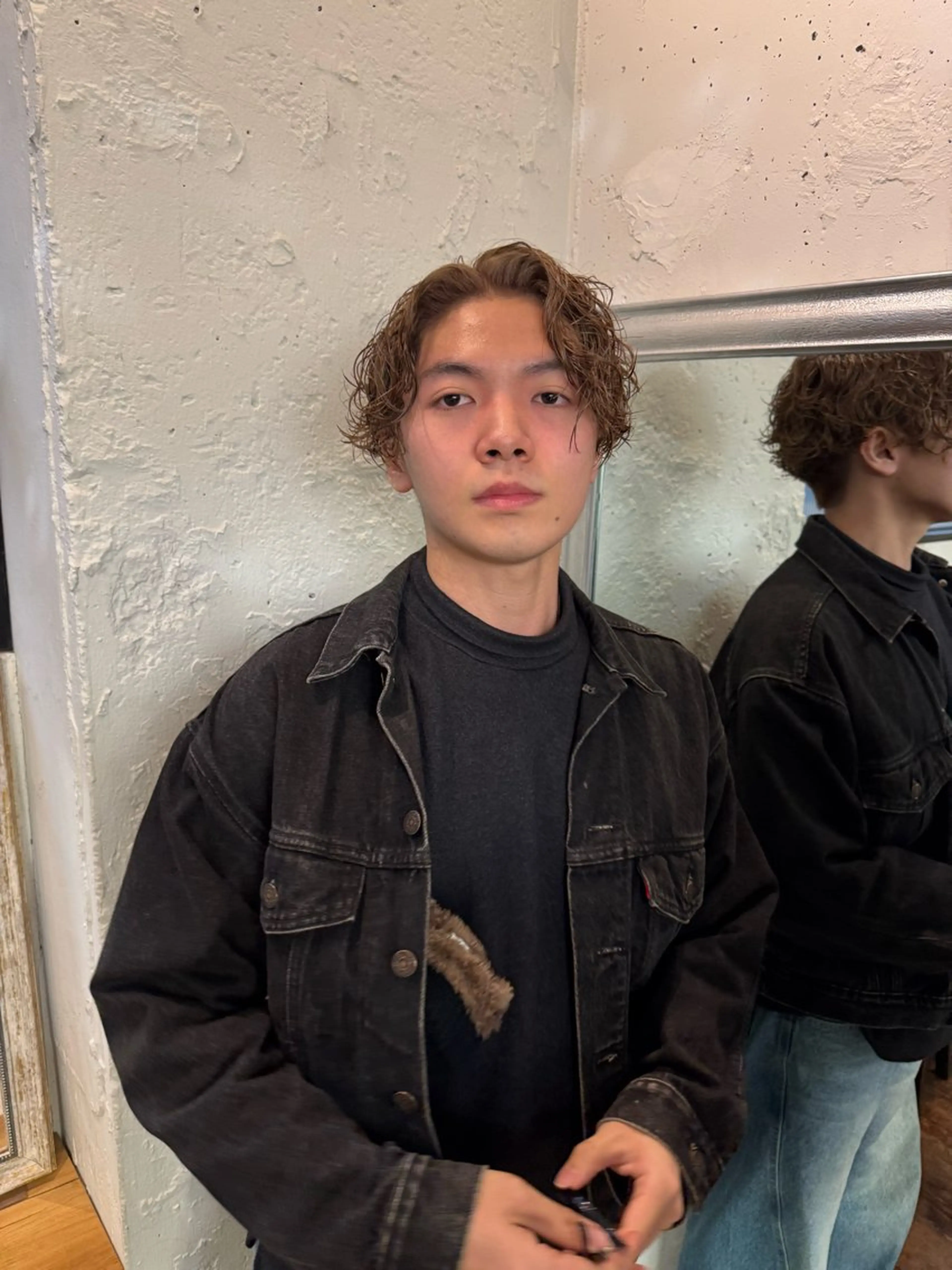 ミディアム カラー パーマ メンズ ミディアムパーマ メンズブリーチ メンズパーマ ブリーチ ダブルカラー カット ヘアカラー トリートメント 💈メンズ特化💈 TASUKUのヘアスタイル