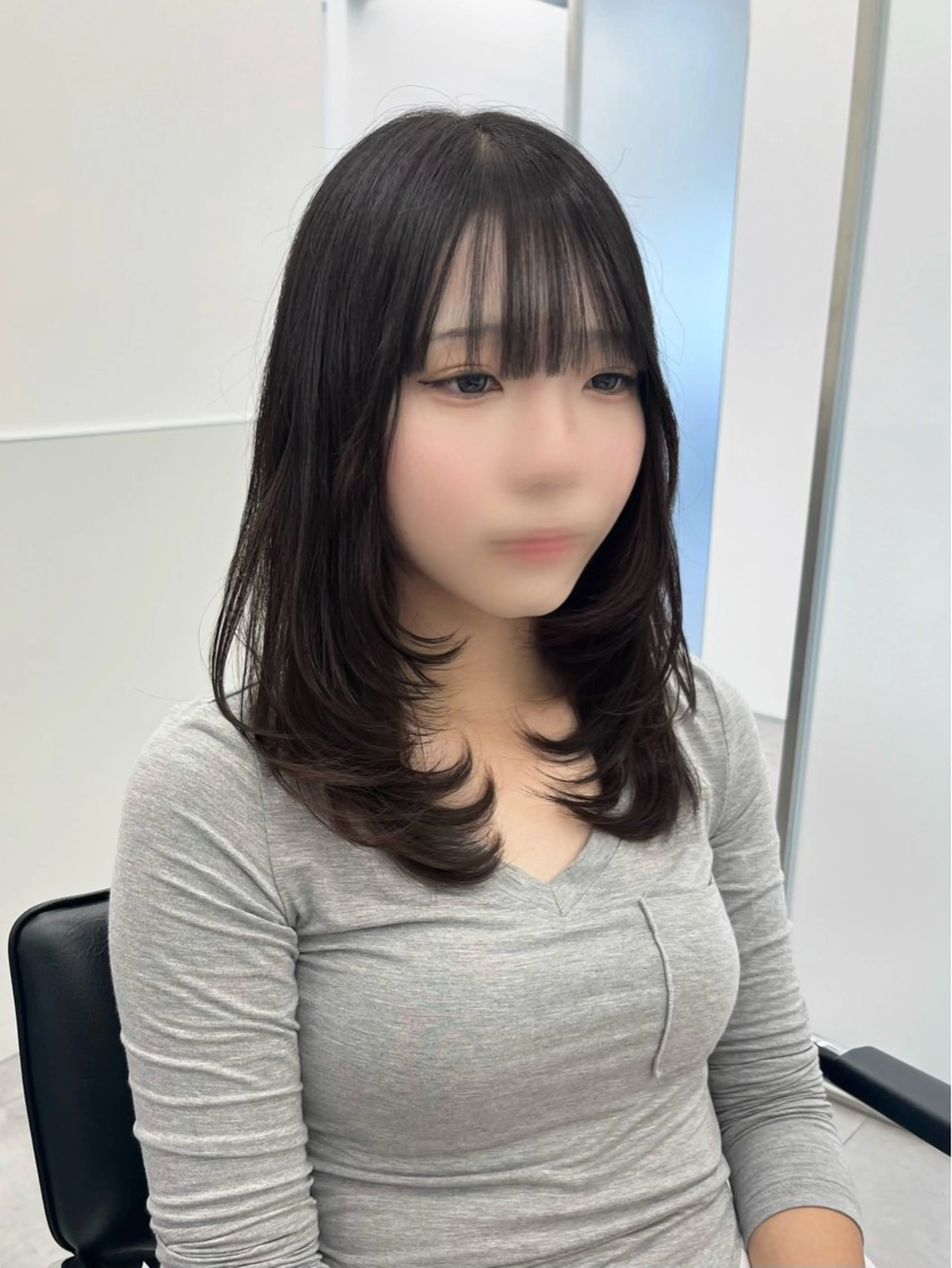 ミディアム カット 韓国レイヤーカット/ chikaのヘアスタイル