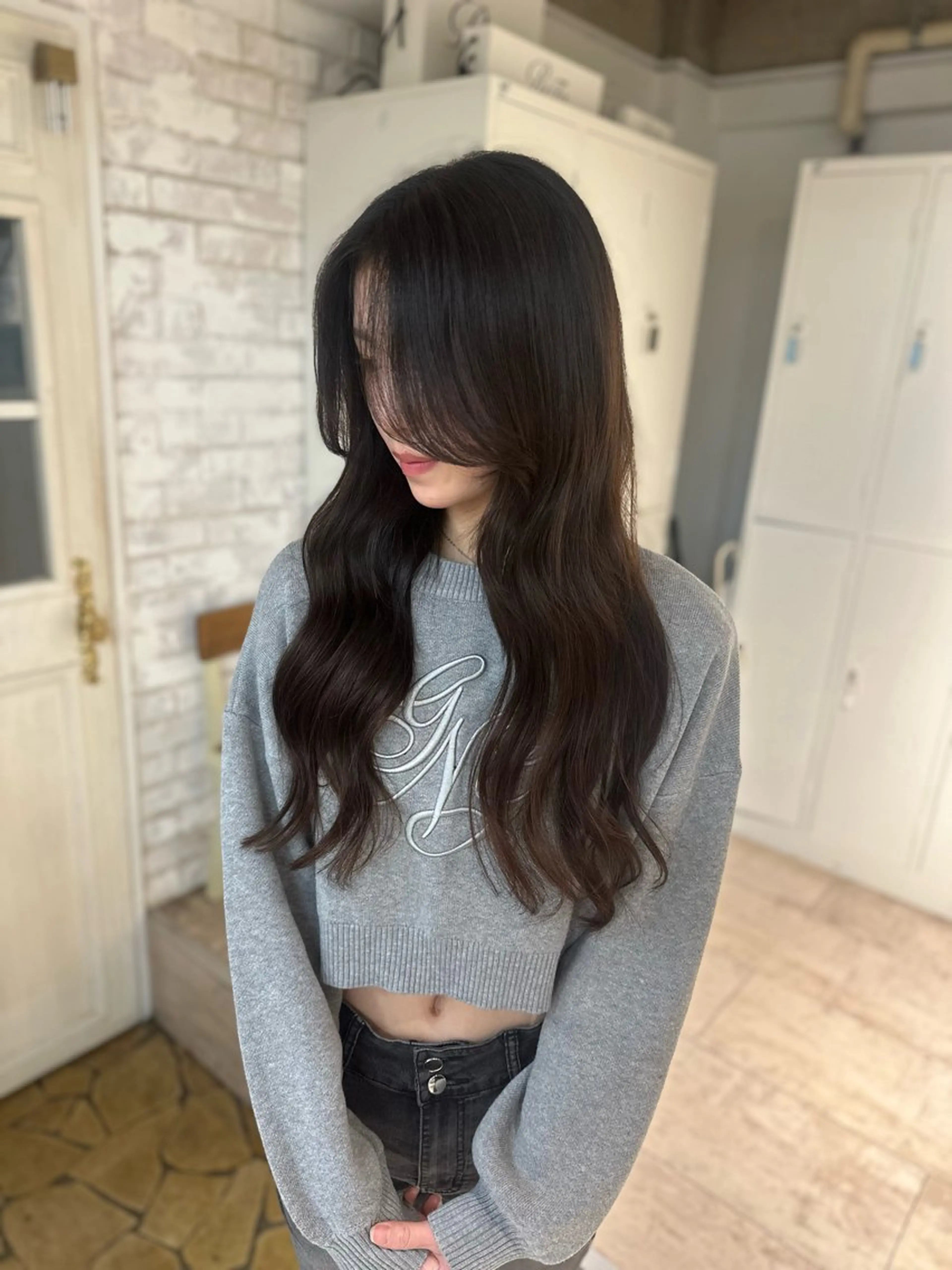 ロング エクステ プルエク／ハイトーン kurumi🩶のヘアスタイル