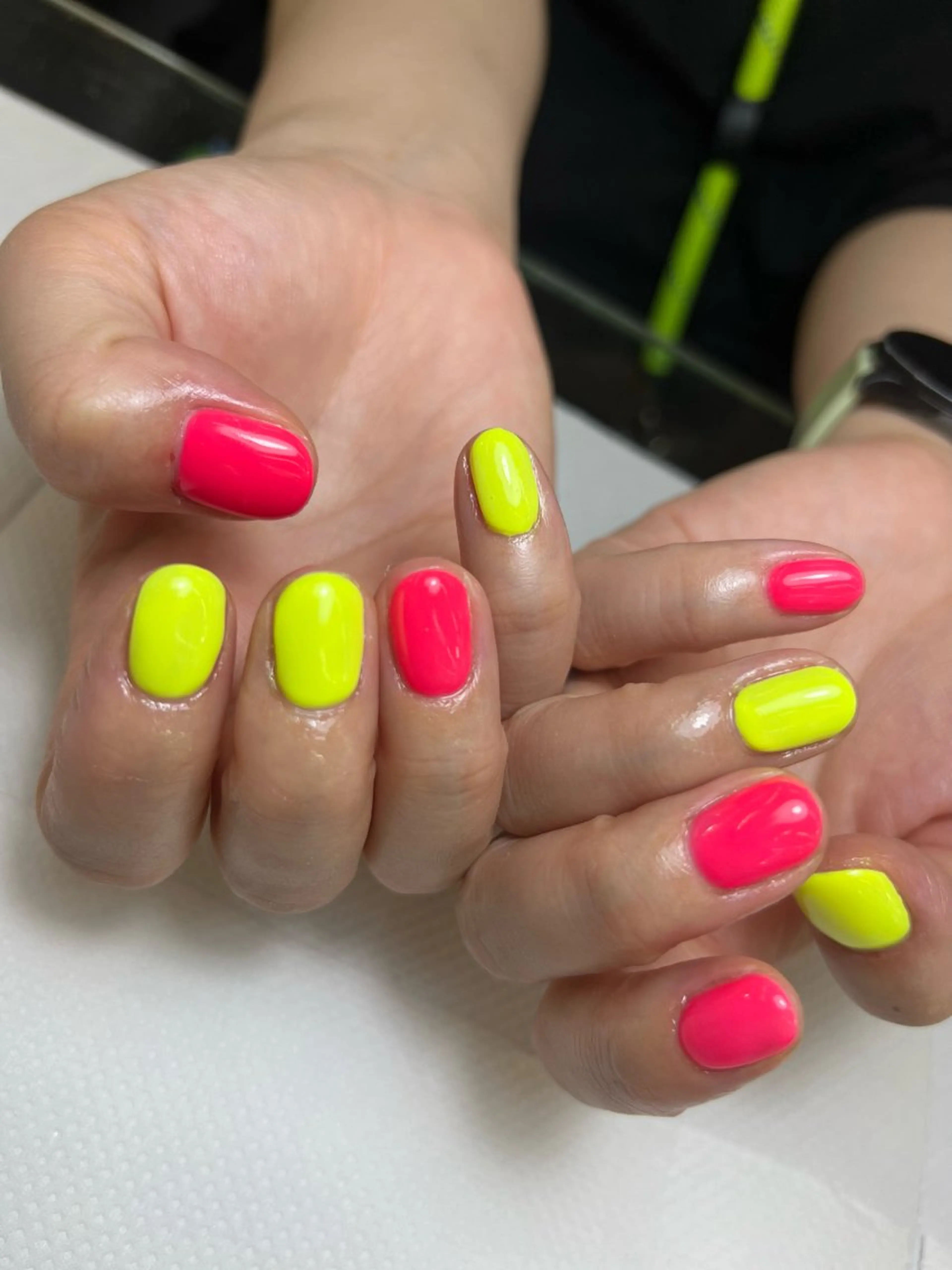 ネイル ワンカラーネイル 🌴kawamura Yukako🪼🩵のネイルデザイン