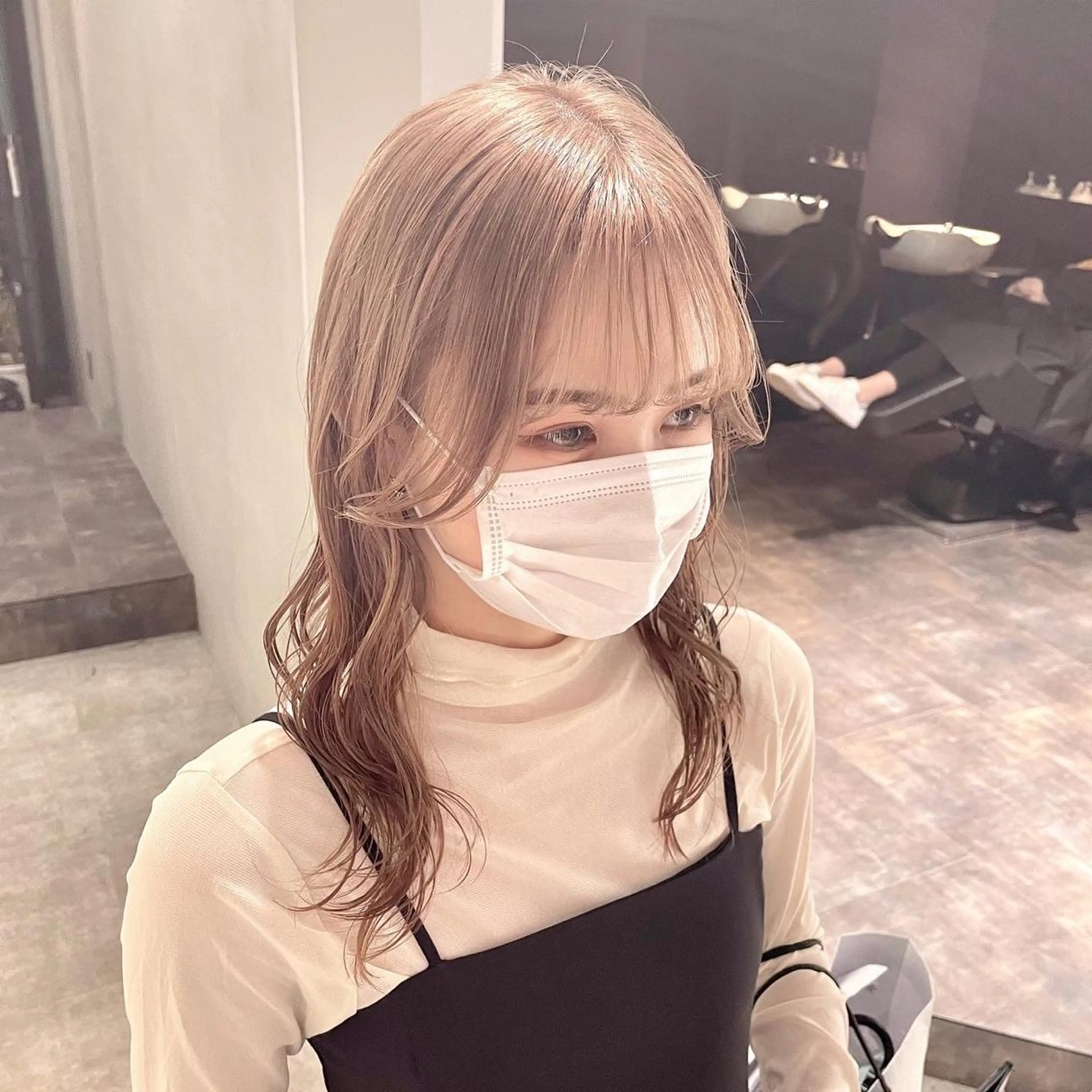 ロング カラー ベージュカラー ミルクティーベージュ ヘアカラー トリートメント MiL所属・✨ハイトーン✨ 濱田知孝のヘアスタイル