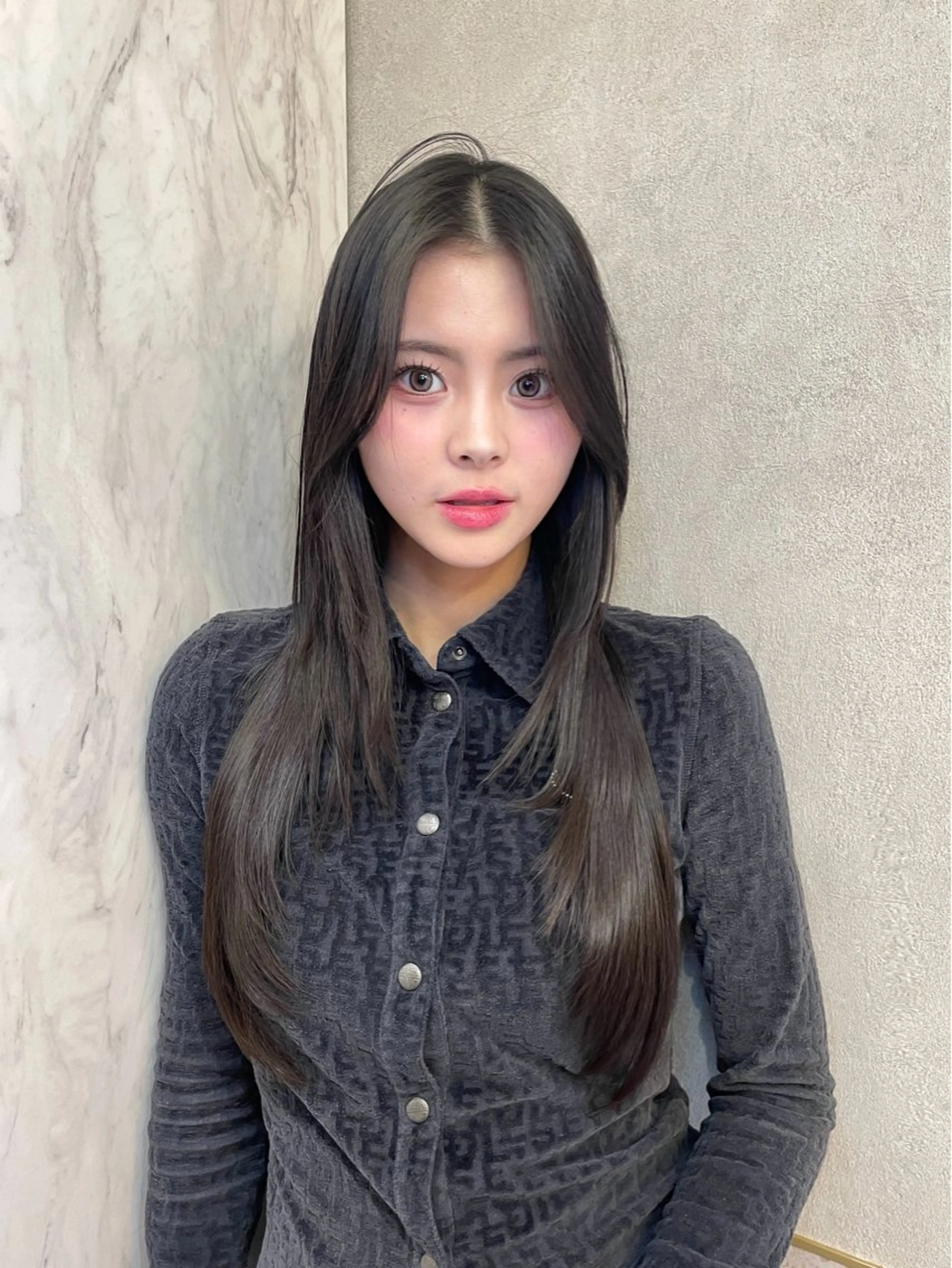 ロング カラー ハイレイヤー レイヤーカット カット ヘアカラー トリートメント ハッシュカット/ 艶カラー/RIN🩶のヘアスタイル