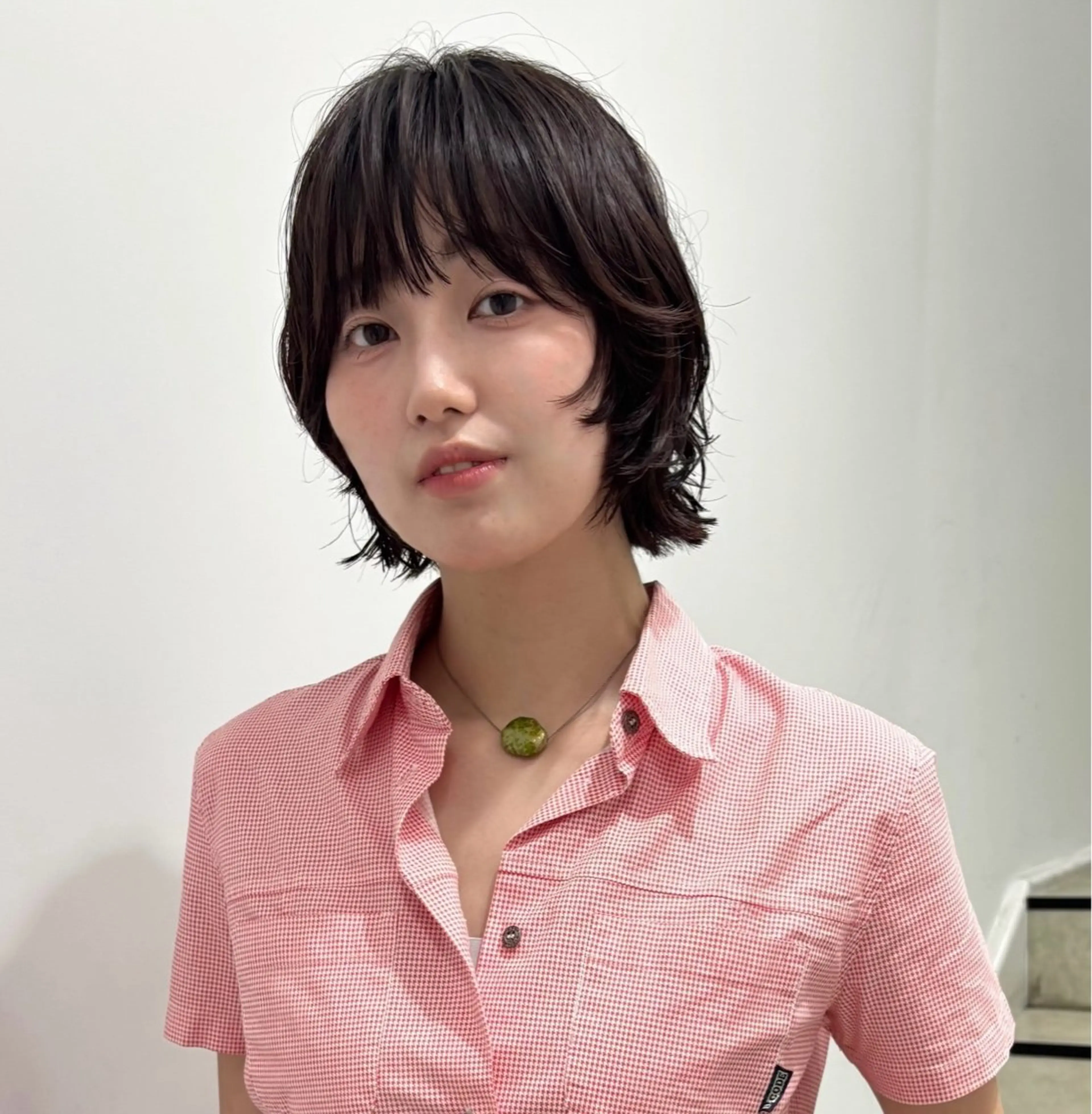 ショート ボブ カット パーマ ボブ/透明感カラー/ あかねのヘアスタイル