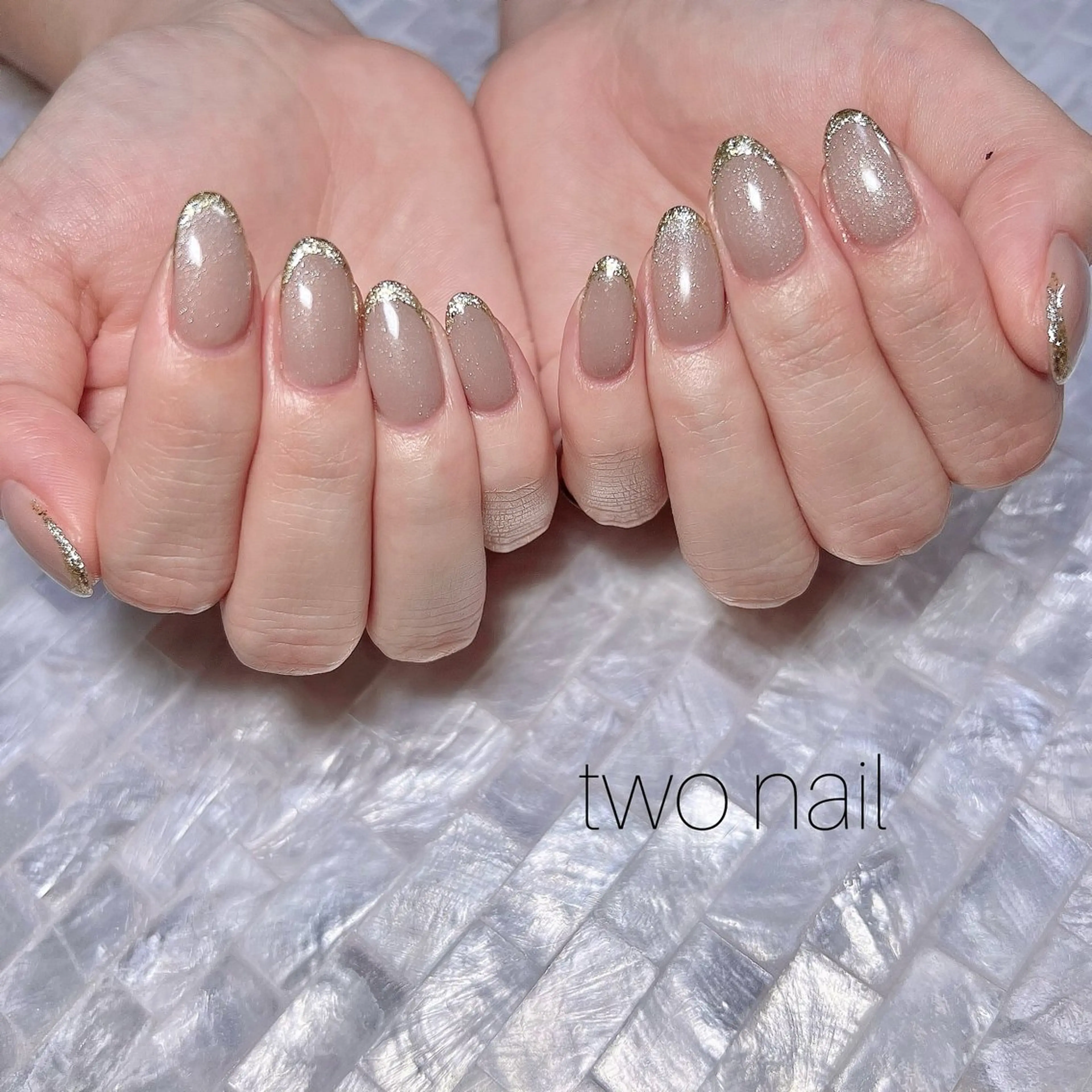 ネイル アートネイル マグネットネイル ネイルチップ ホワイト ハンドネイル two nailのネイルデザイン