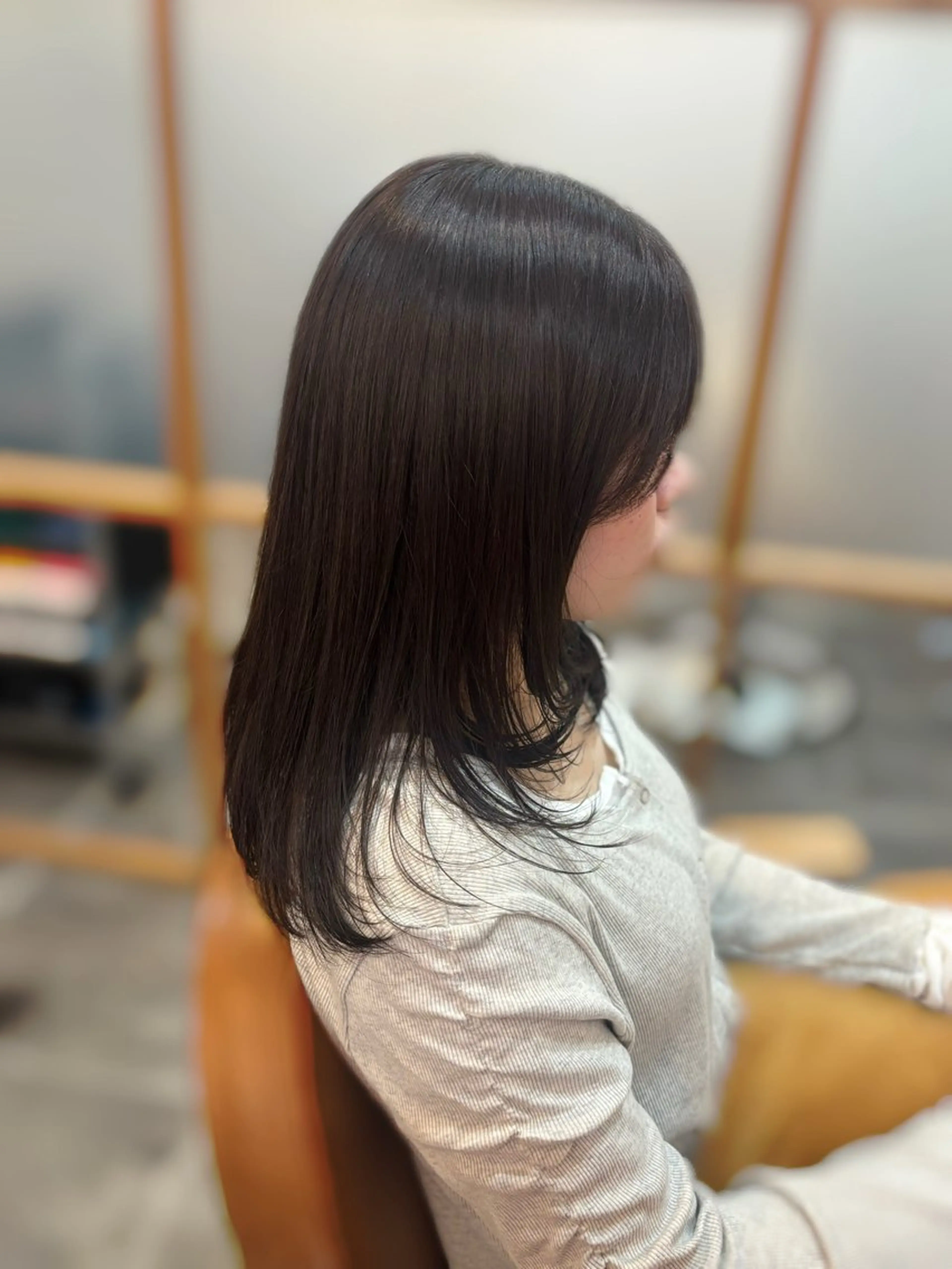 ロング 顔周りカット レイヤーカット カット ヘアカラー NONOKA Zina千早店のヘアスタイル