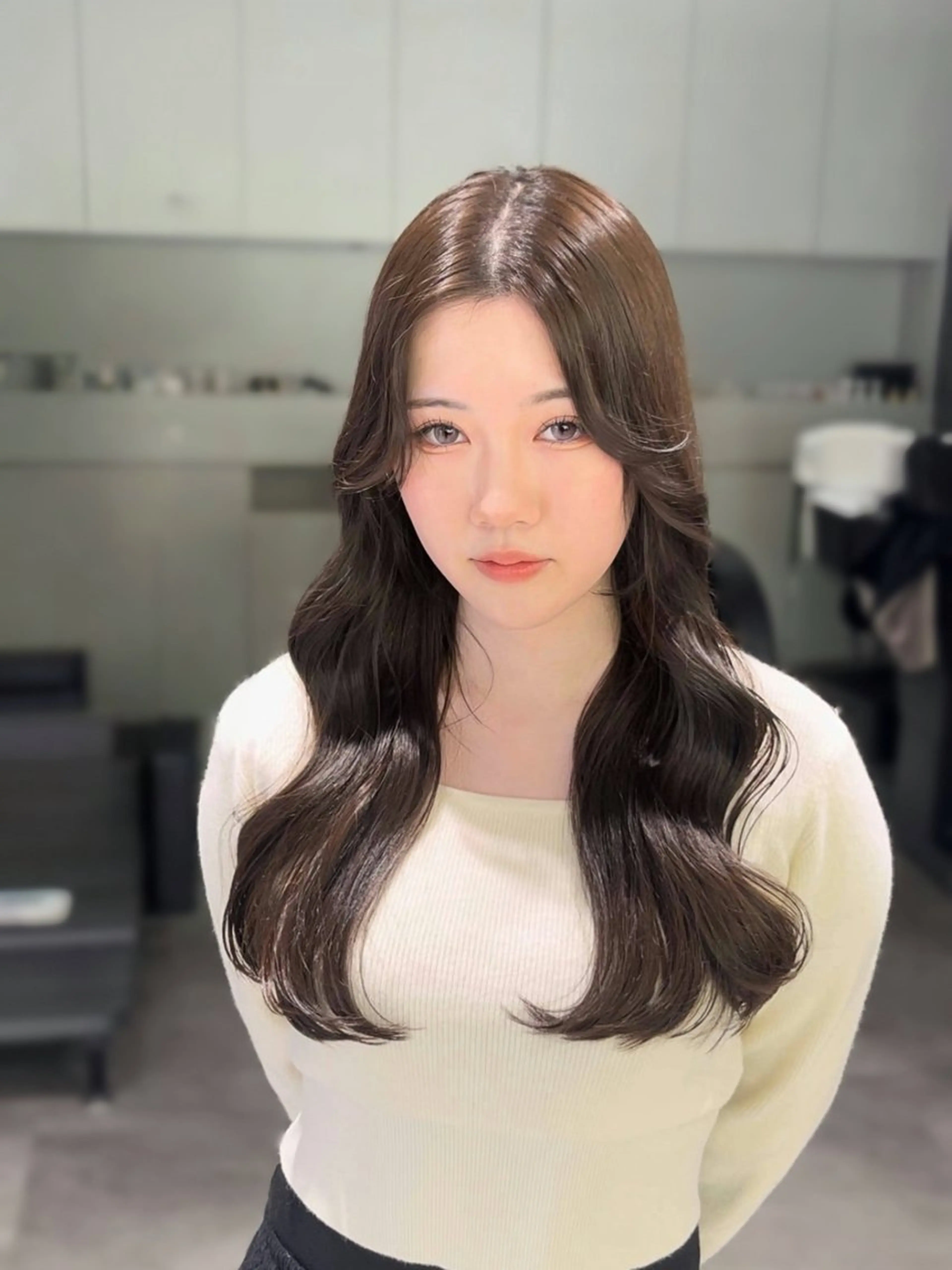 ロング カラー 髪質改善/レイヤー 兼折楓馬のヘアスタイル