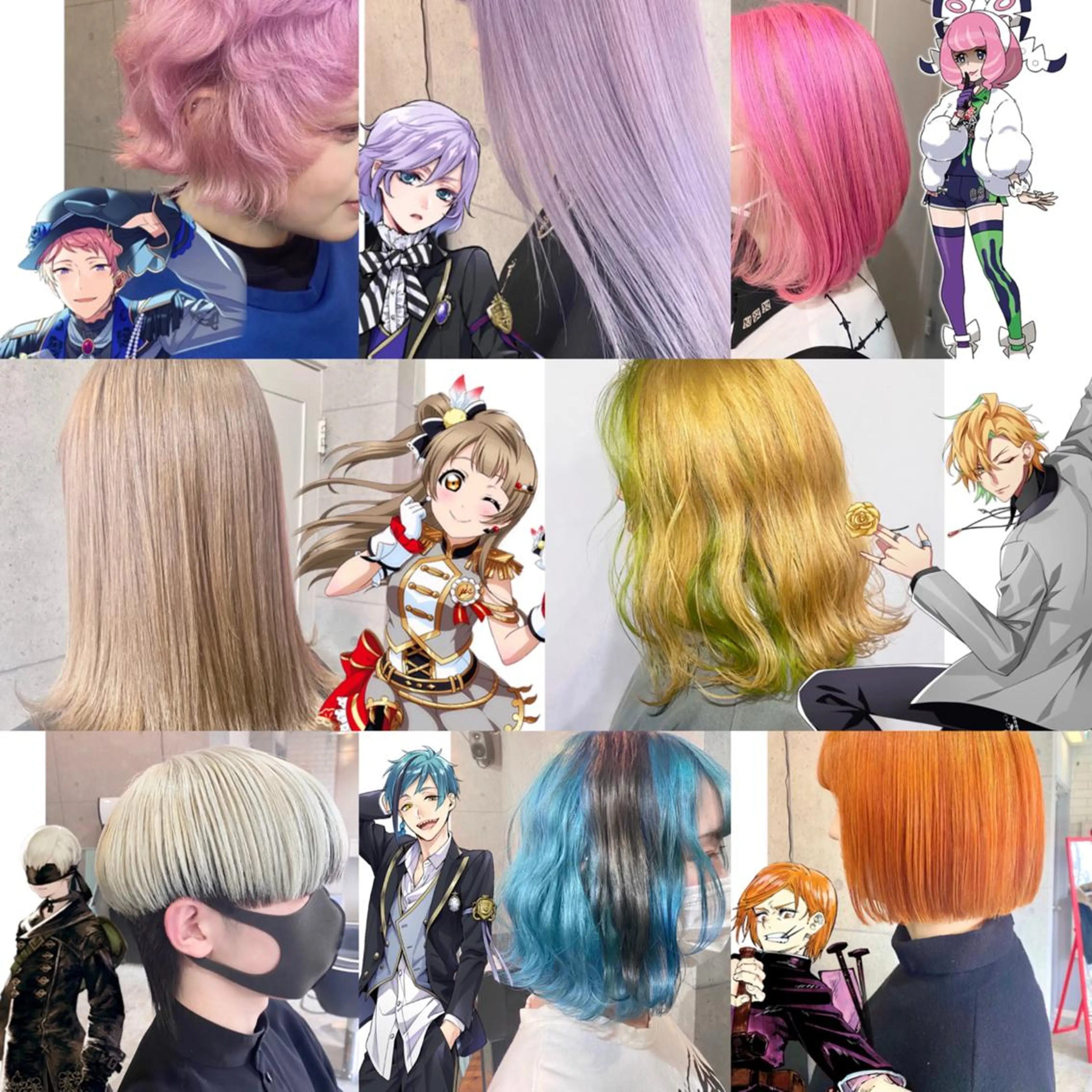 ショート カラー ハイトーンカラー ヘアカラー TSUNO🦖 派手髪/オタク美容師のヘアスタイル