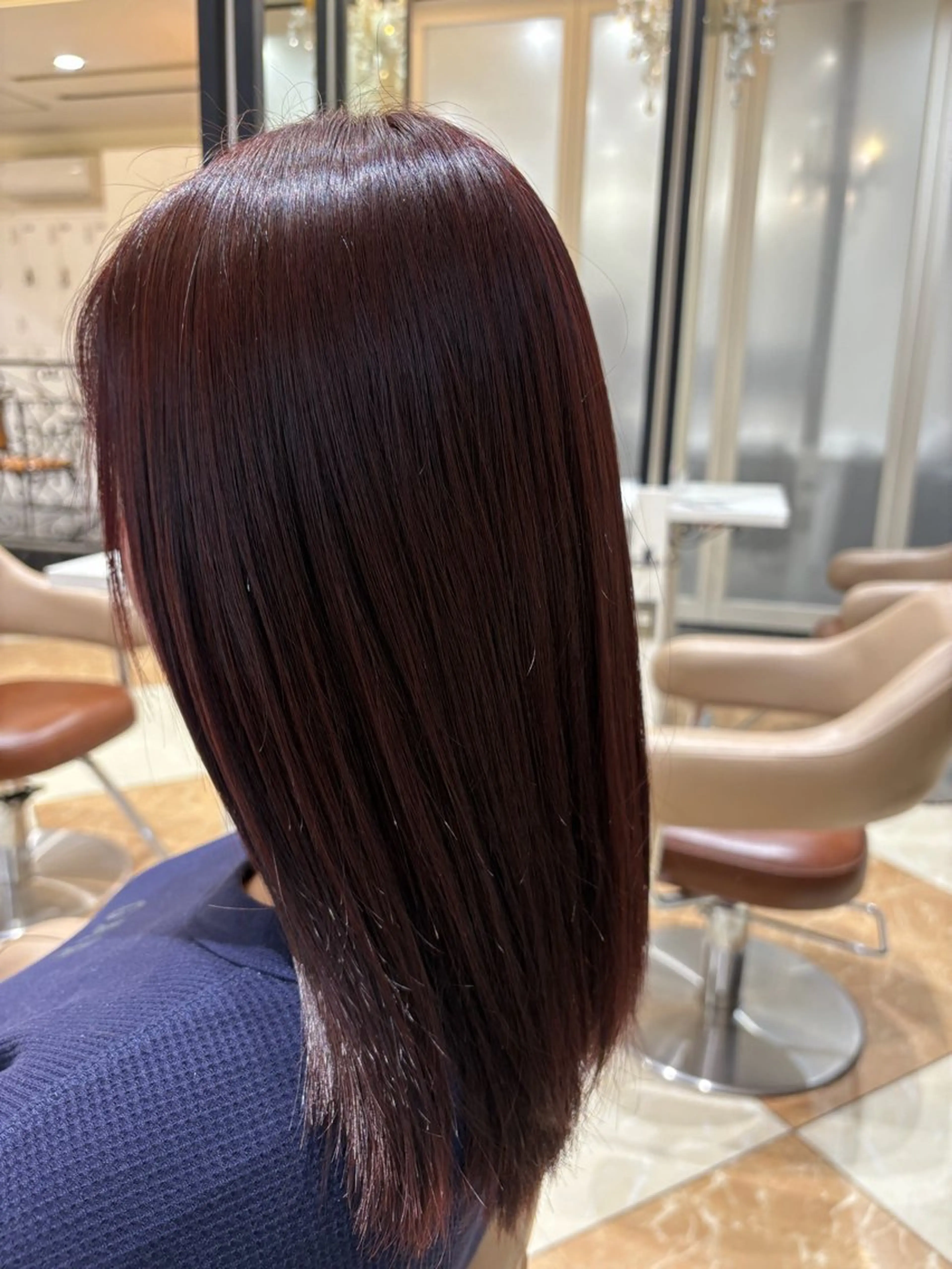 ミディアム ヘアカラー 髪質改善カラー なーこ💖🌈のヘアスタイル