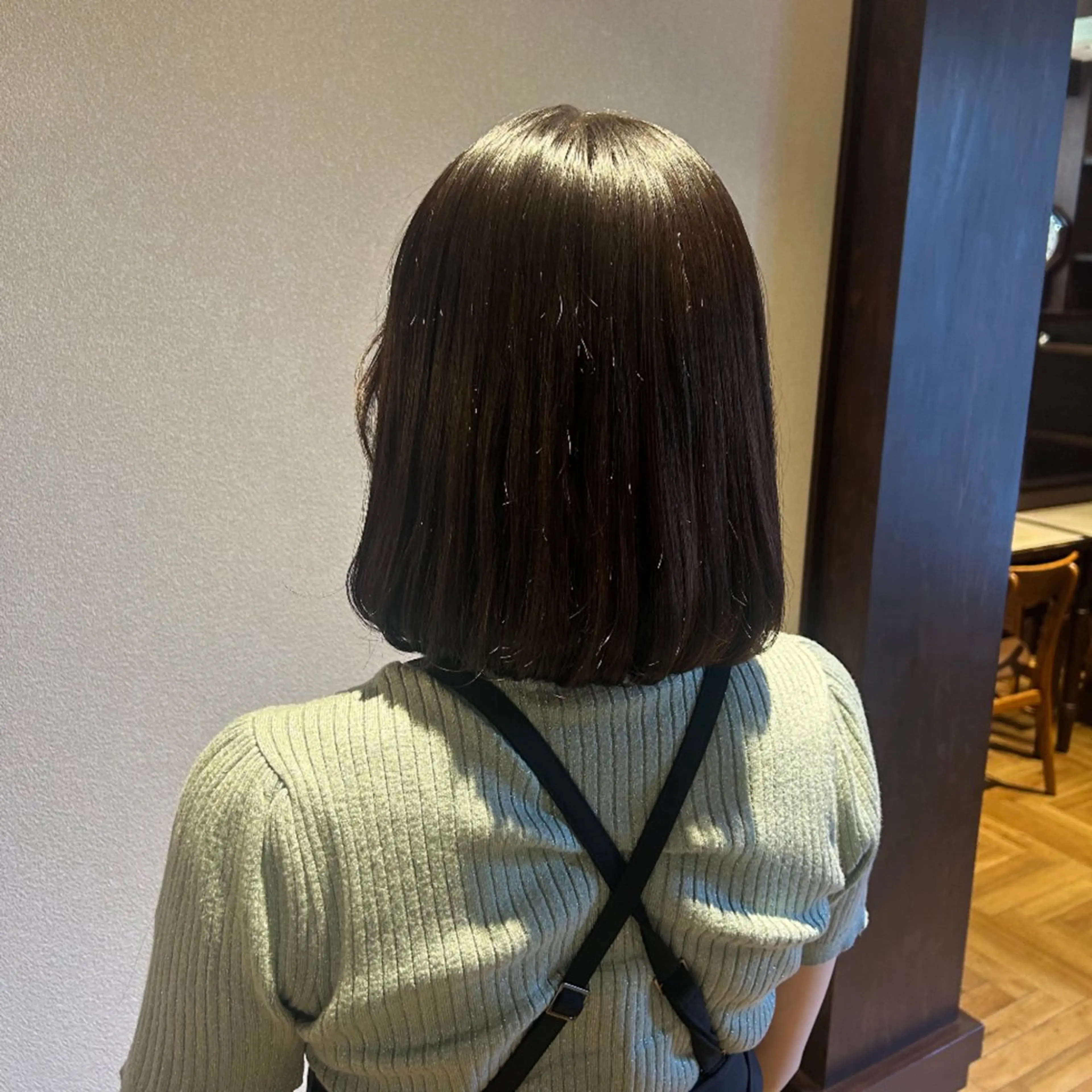 ミディアム 縮毛矯正 [透明感カラ ー🥣💕]高木愛理のヘアスタイル