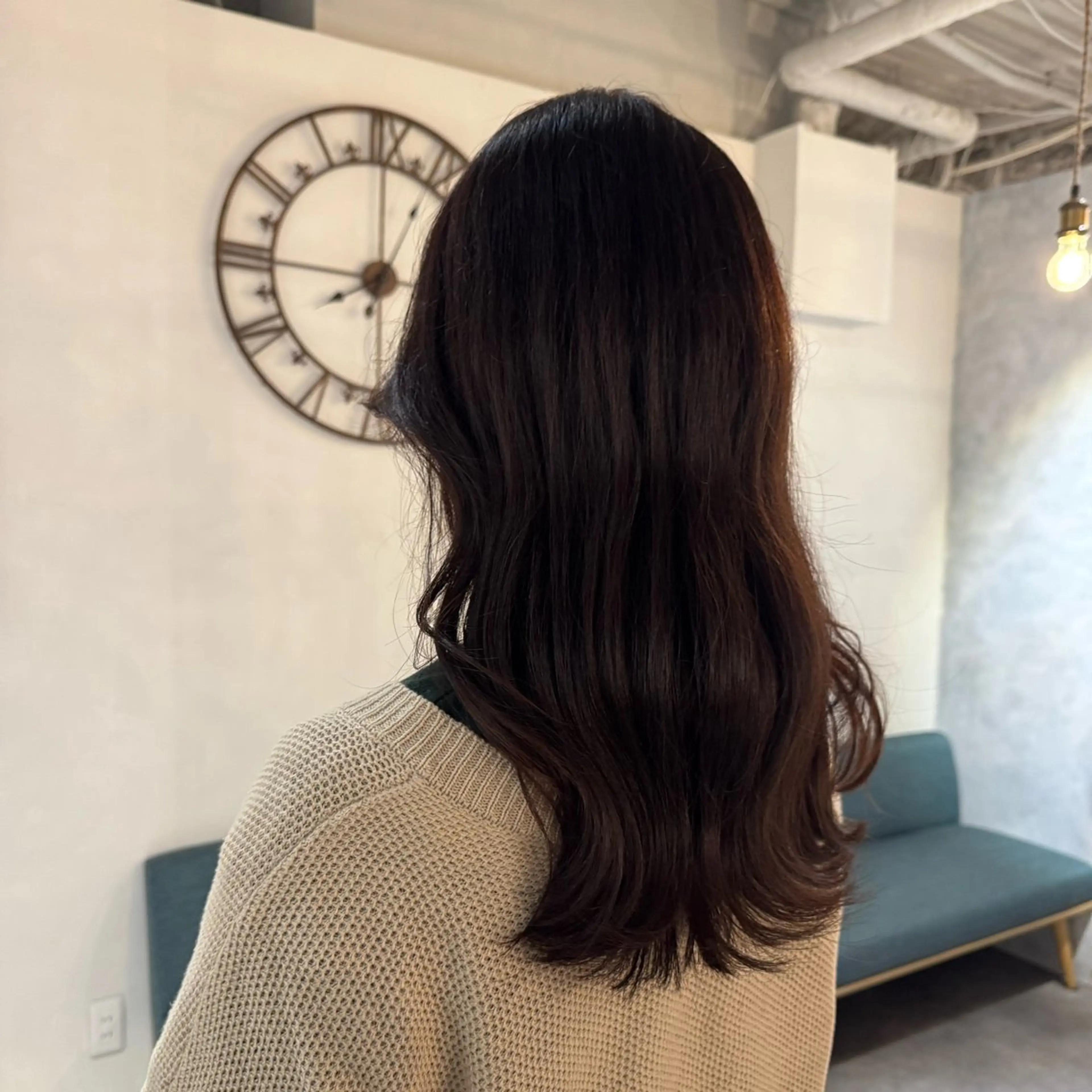 セミロング カラー カット ヘアカラー い な み ま なのヘアスタイル