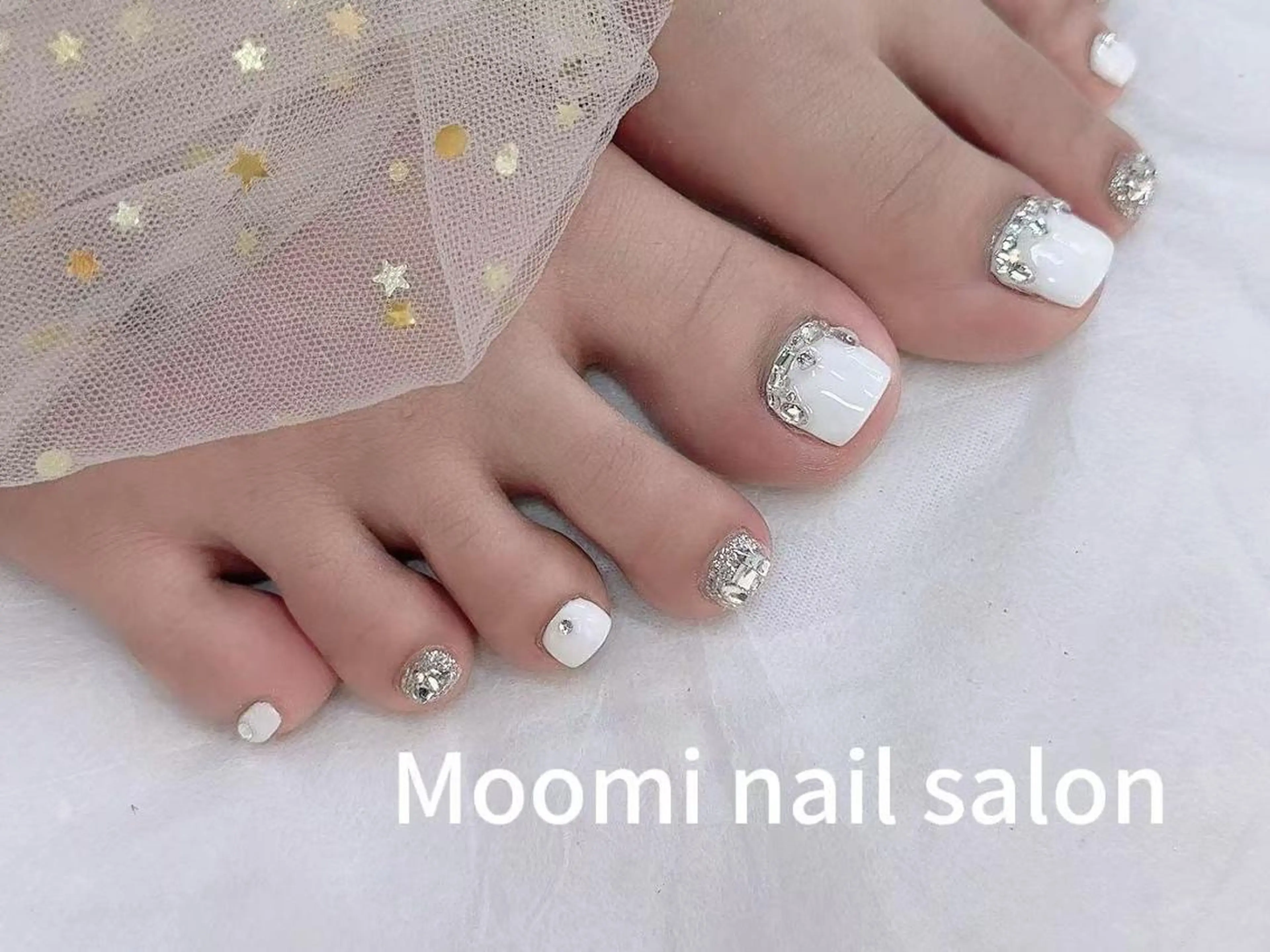 ネイル ボルドー チークネイル フレンチネイル グラデーション ハート フットネイル 長さだし専門 Moominのネイルデザイン