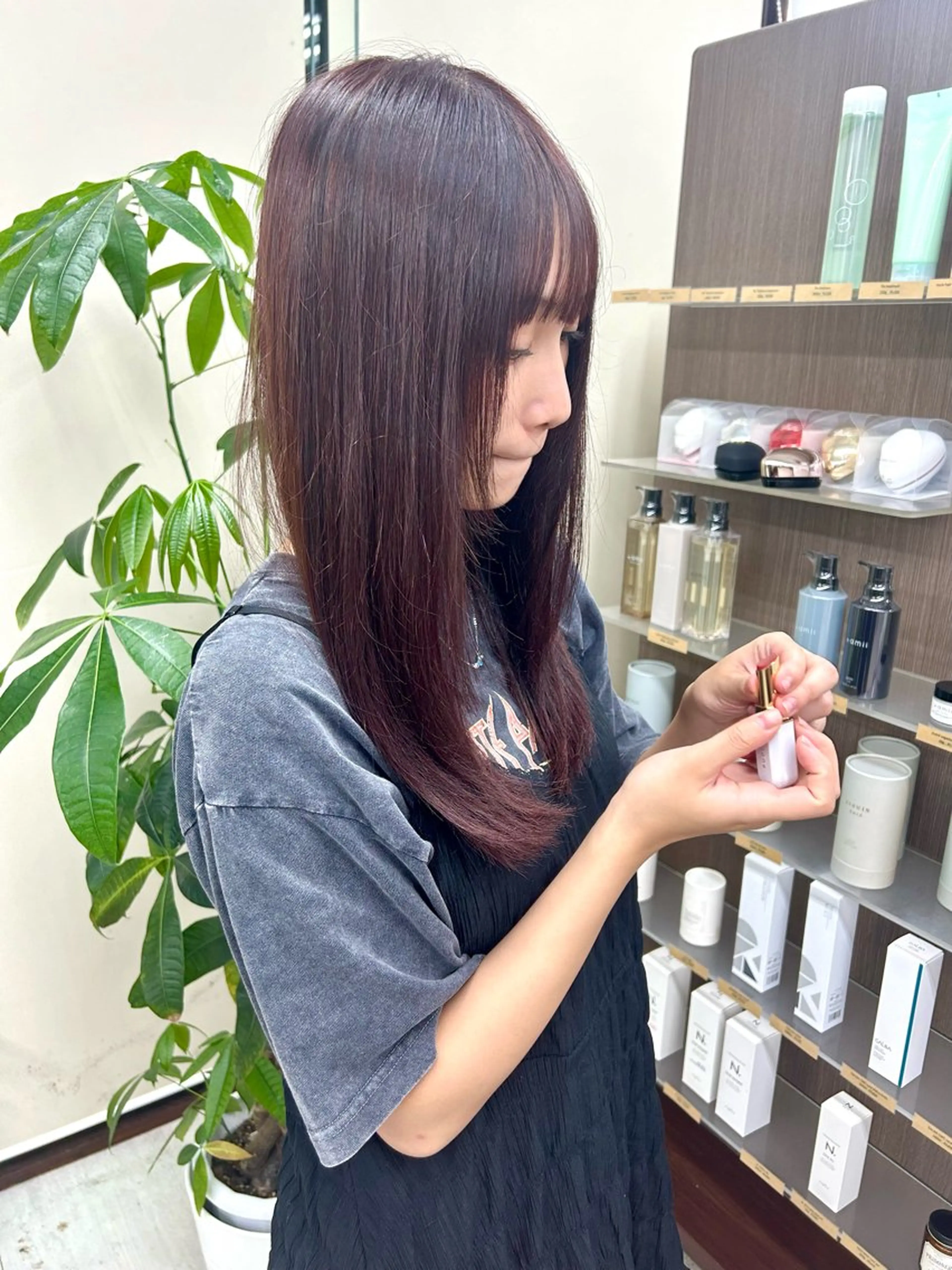 ロング カラー ブラウンカラー ピンクカラー ピンクブラウン ヘアカラー メンズパーマの達人 / タカシマダイスケのヘアスタイル