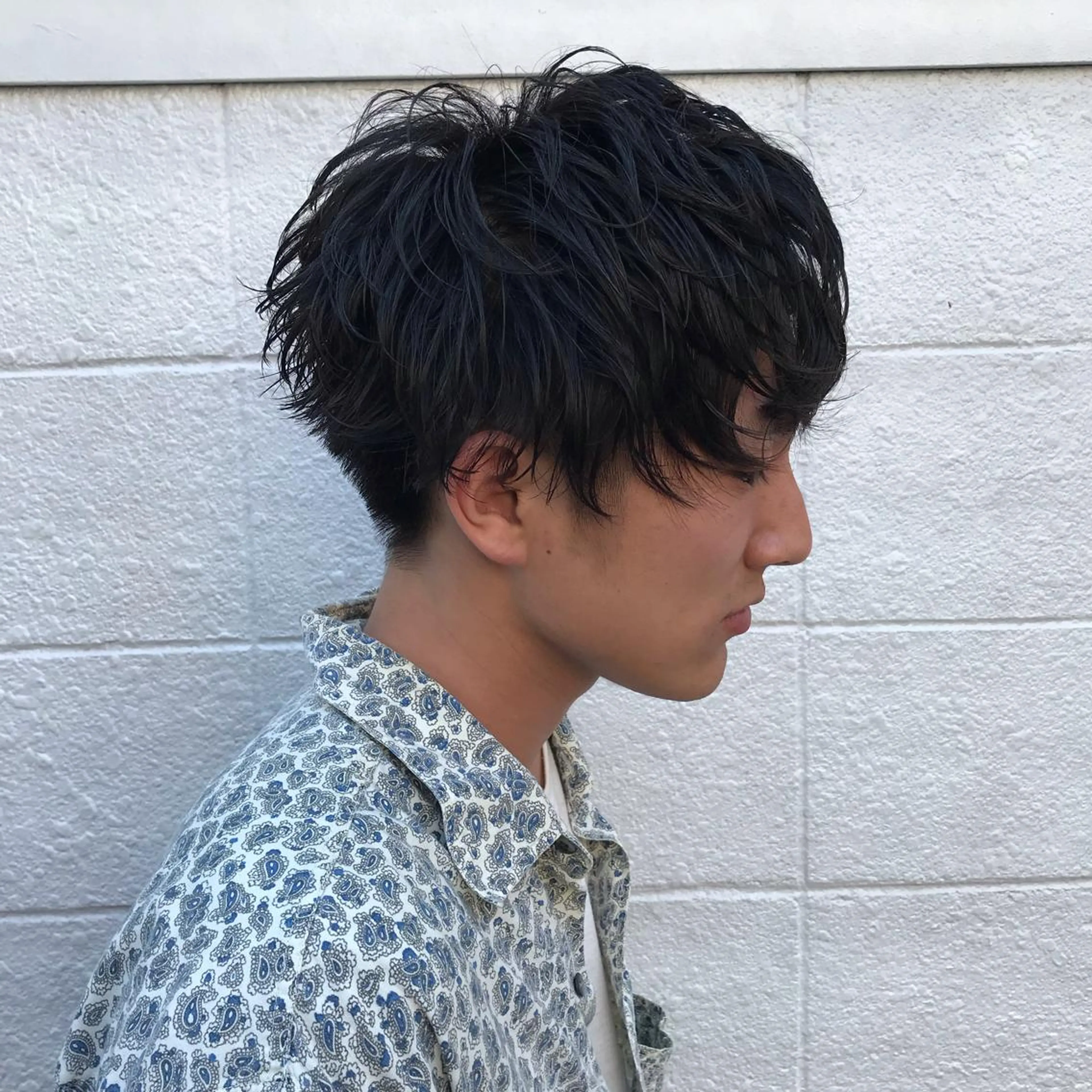 ショート カラー パーマ メンズ ニュアンスパーマ/ レイヤー/茶屋町のヘアスタイル