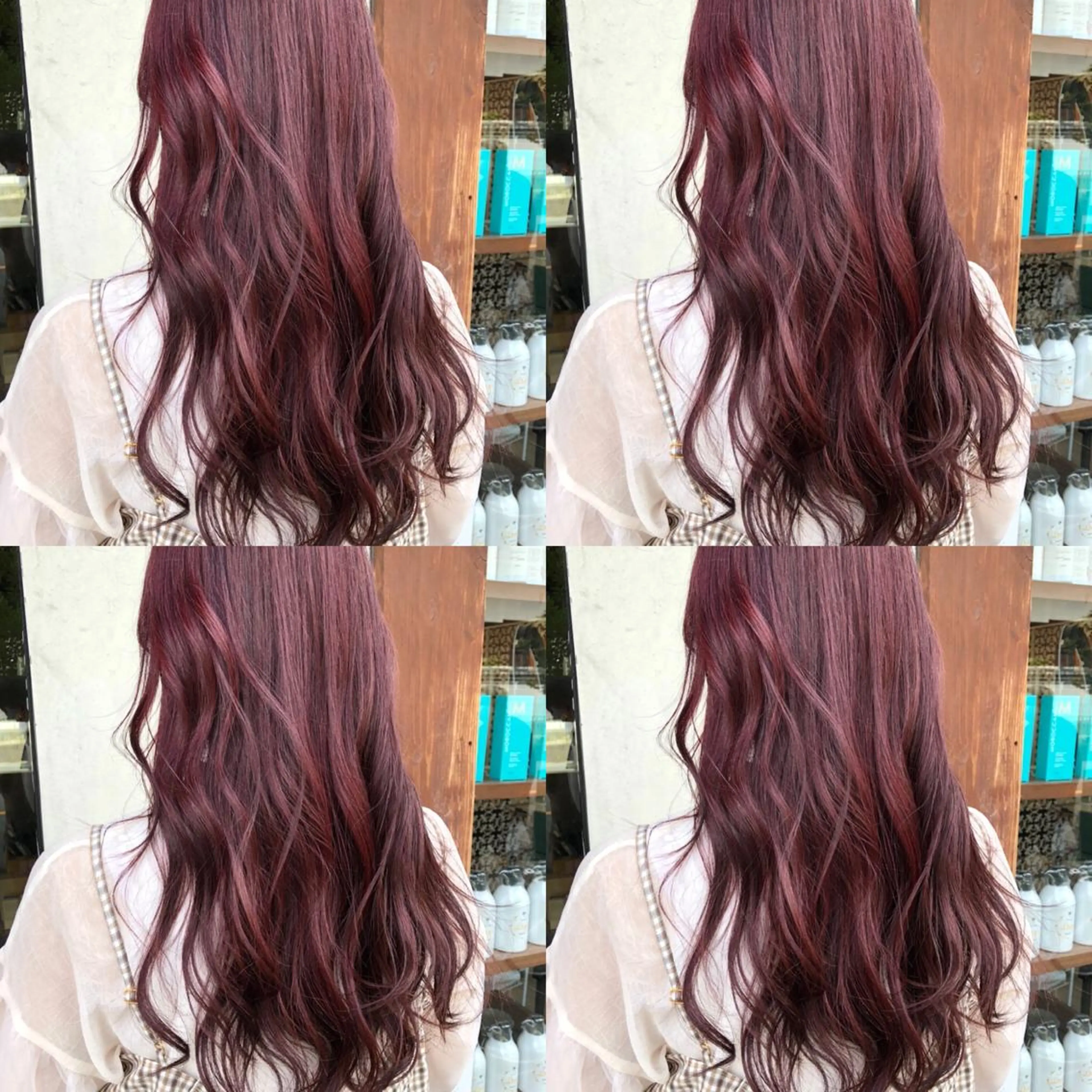 セミロング カラー ピンクカラー ローズカラー あさだ しゅうたろうのヘアスタイル