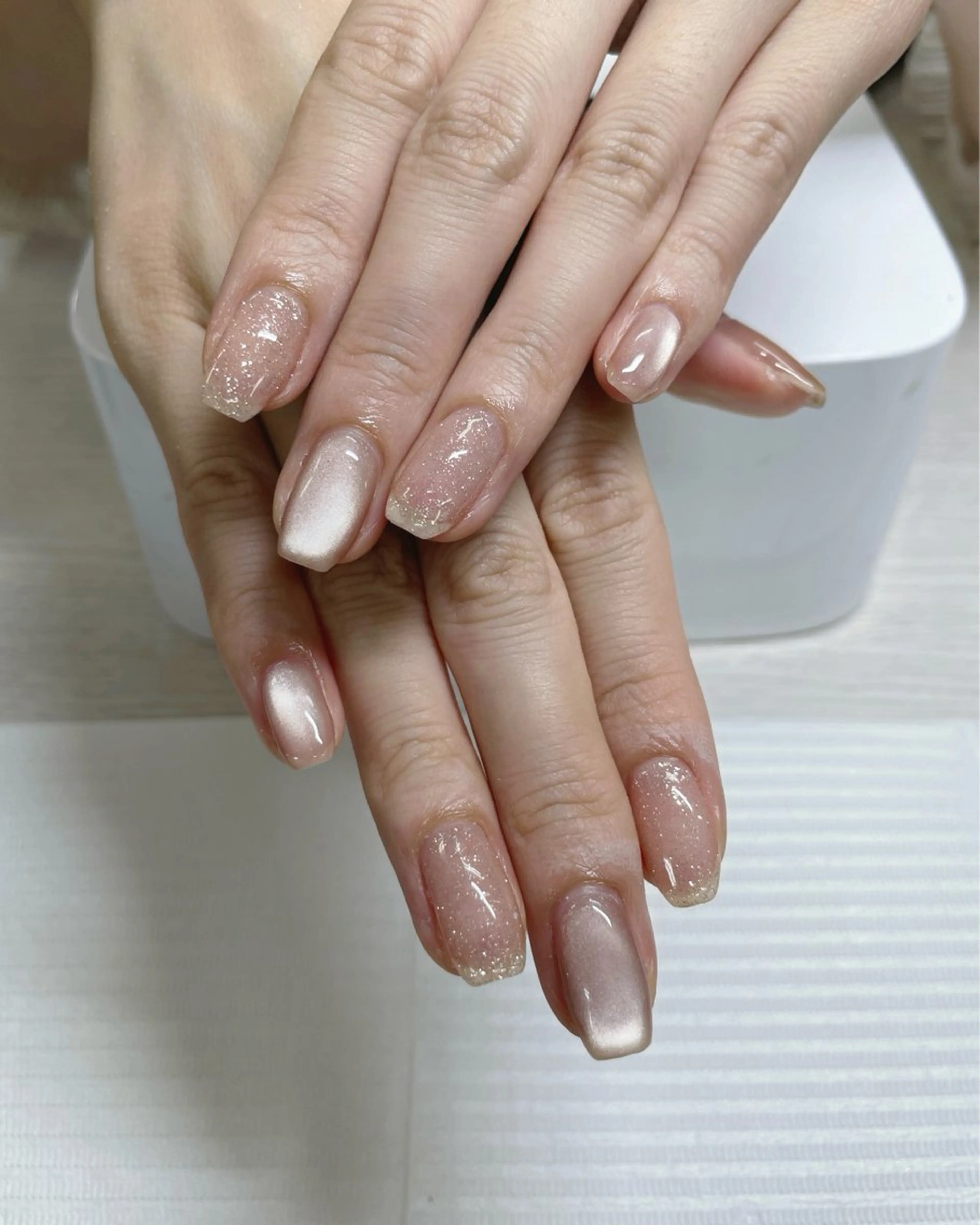 ネイル フラッシュネイル 氷ネイル・うるうるネイル キラキラネイル マグネットネイル 松本 美夢のネイルデザイン