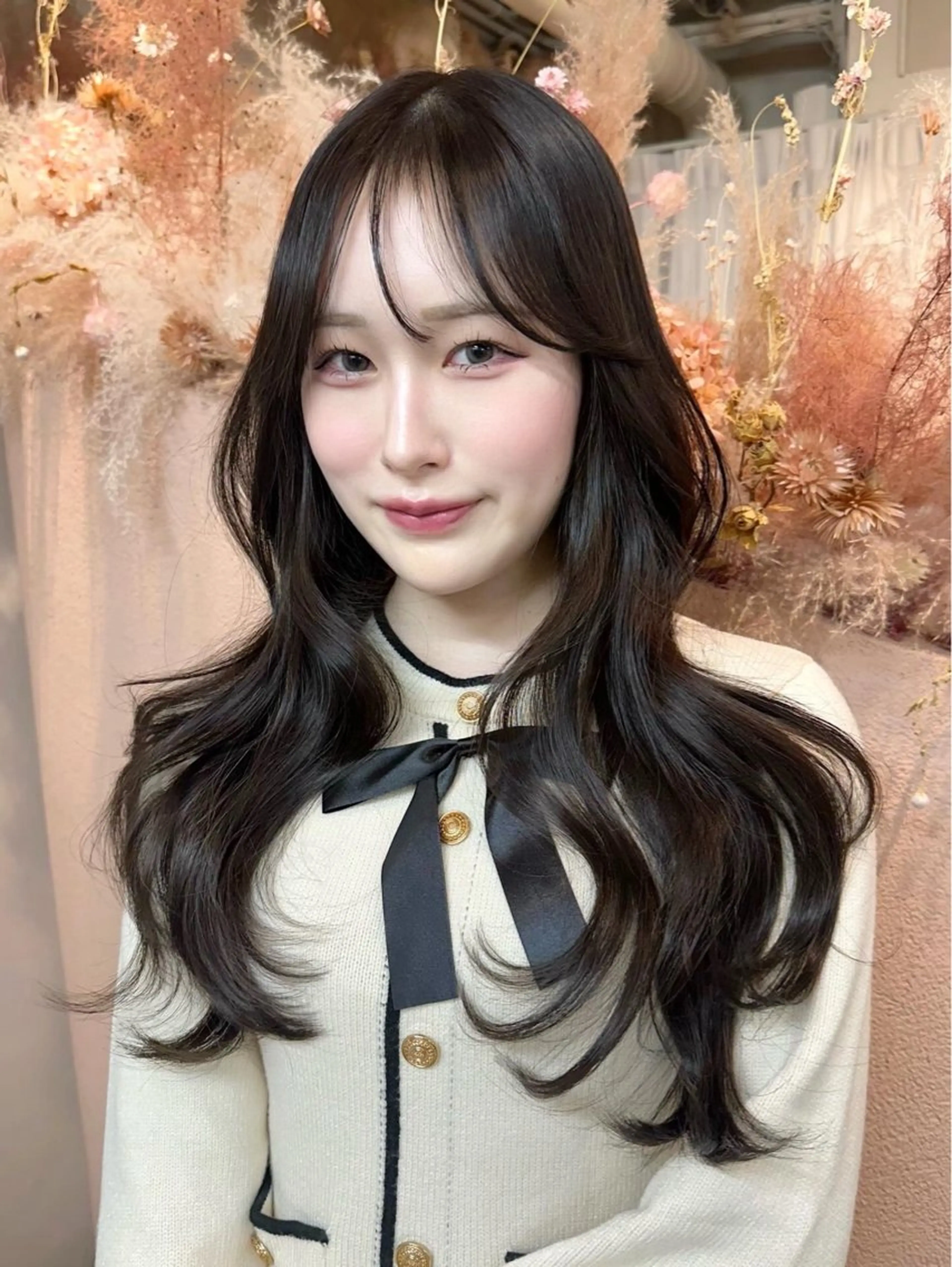 ロング カラー レイヤーカット 韓国ヘア🦢🖤 Sayumiのヘアスタイル