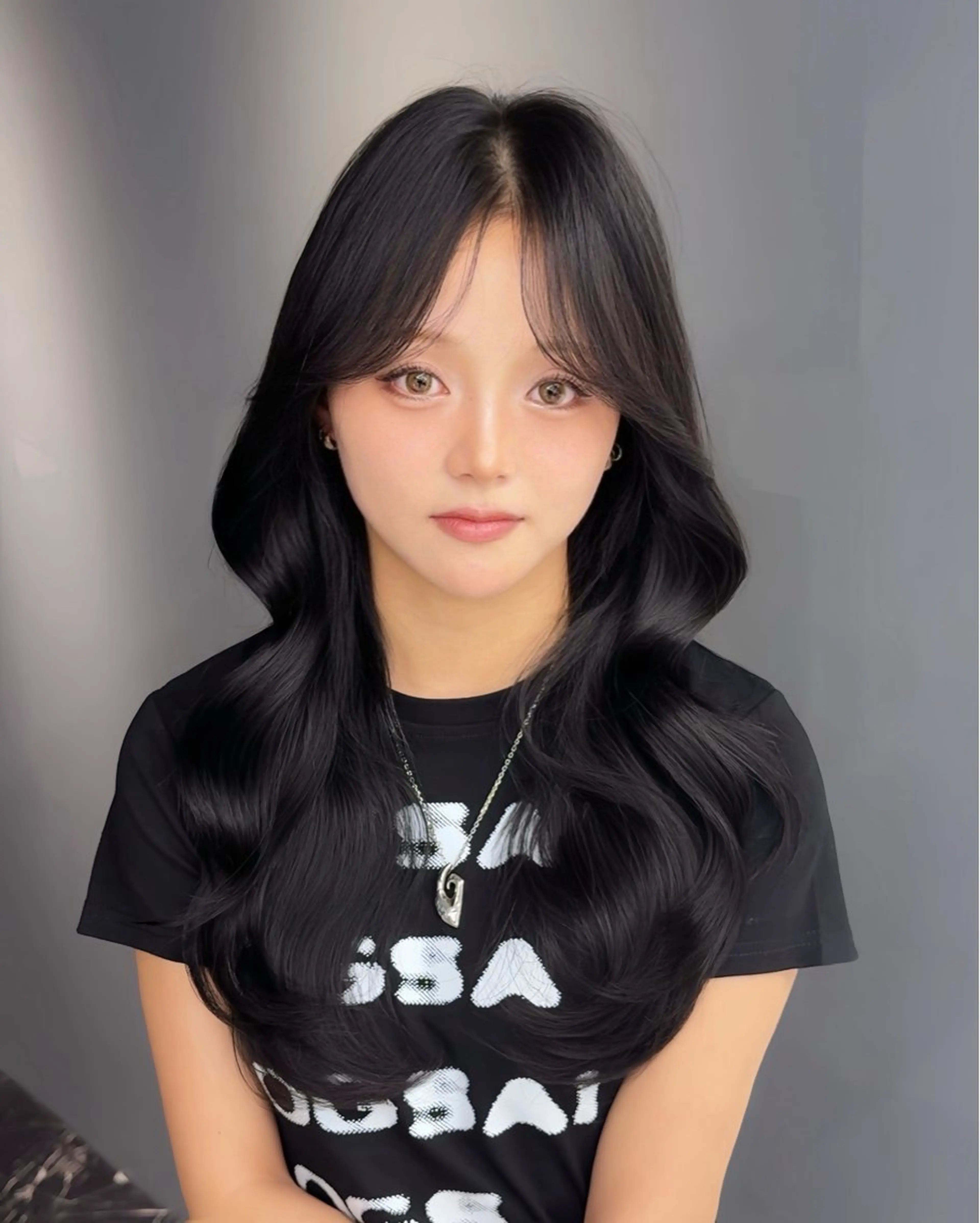 ロング くびれヘア 韓国風ヘア くびれレイヤー レイヤーカット カット ♦ブリーチなしカラー ×レイヤー♦中島良太のヘアスタイル