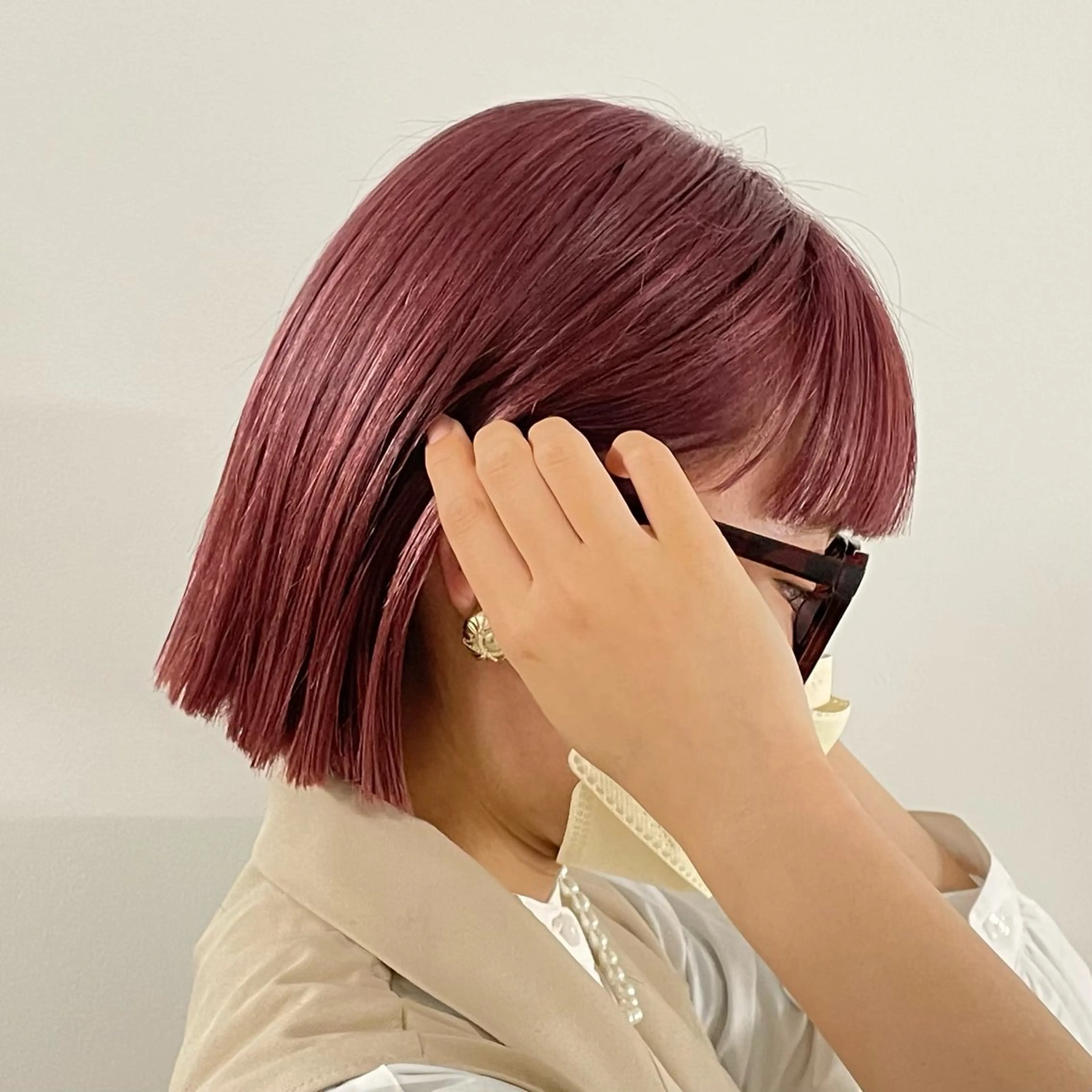 ショート カラー ヘアアレンジ 顔周りカット×透明感 カラー💫AINAのヘアスタイル