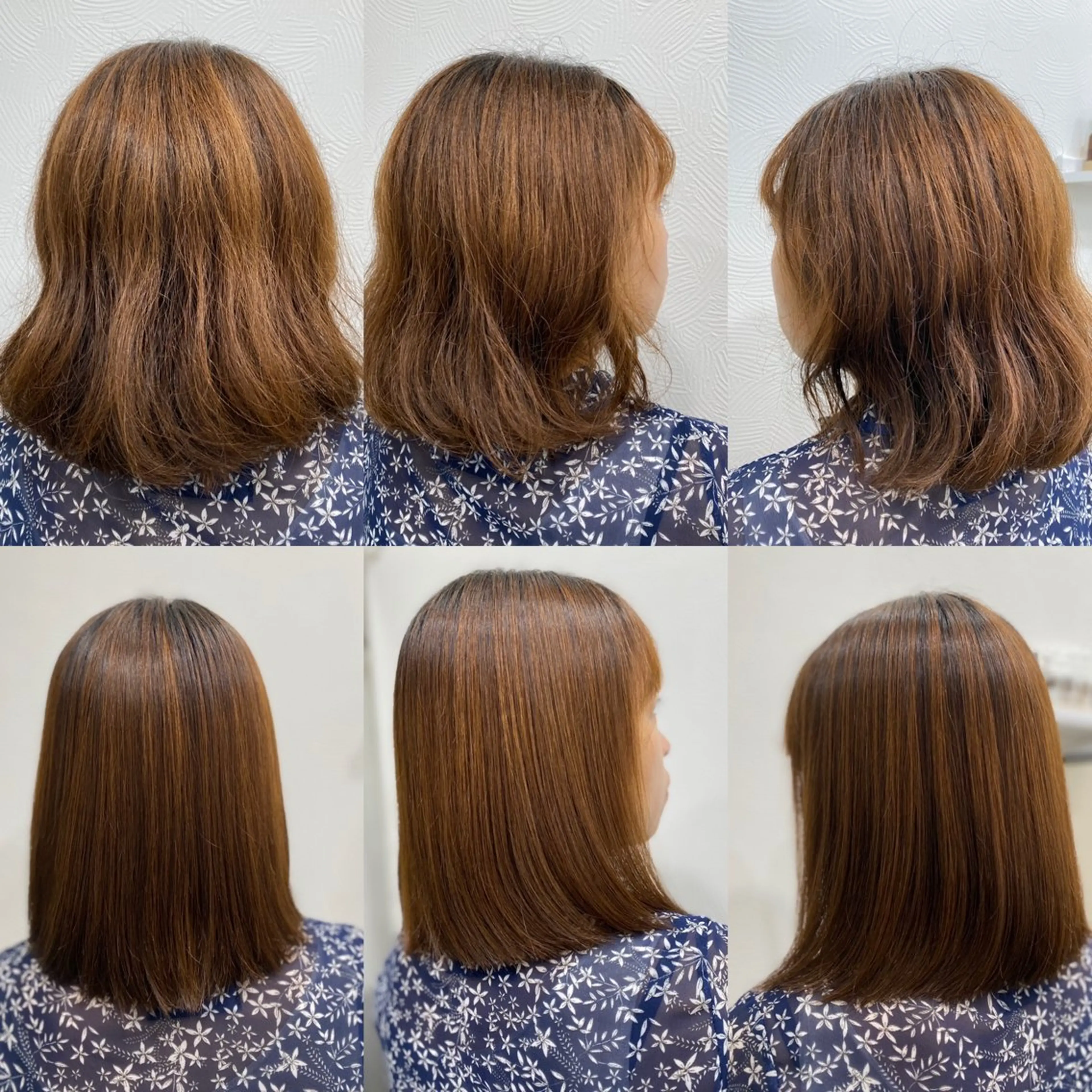 ミディアム 縮毛矯正 板本 光幸のヘアスタイル