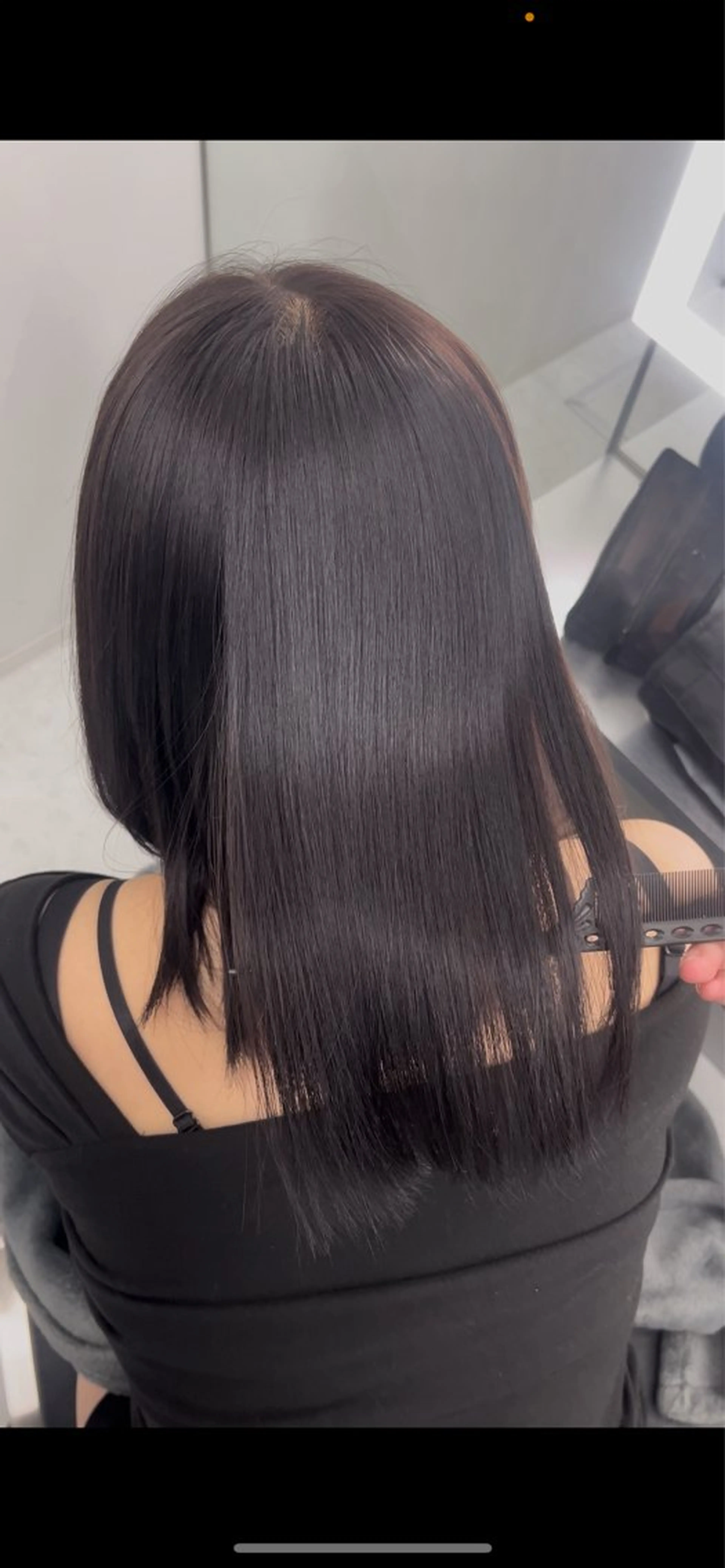 ミディアム ヘアカラー 安江 陽菜のヘアスタイル