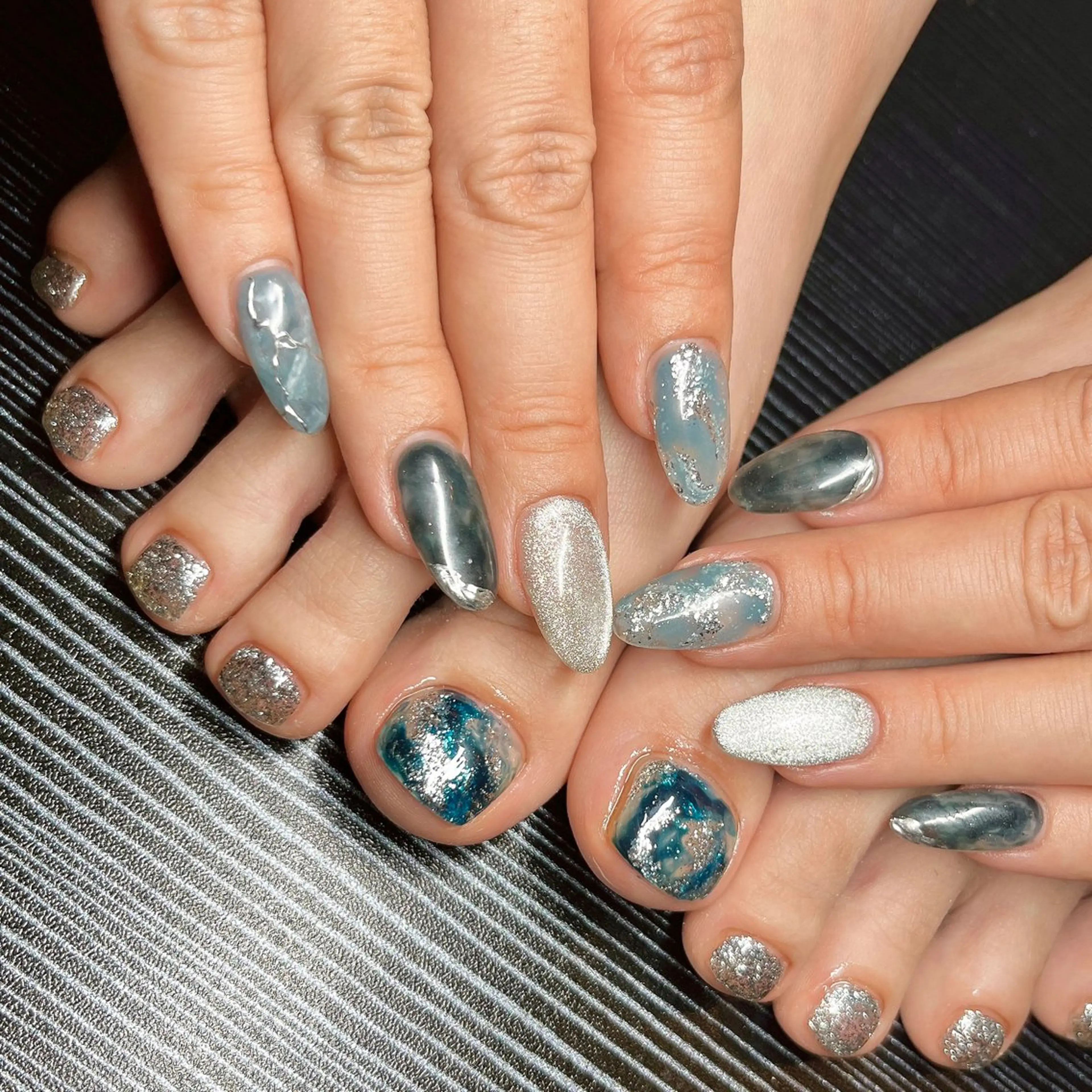 ネイル フットネイル ジェルネイル しば まなみのネイルデザイン