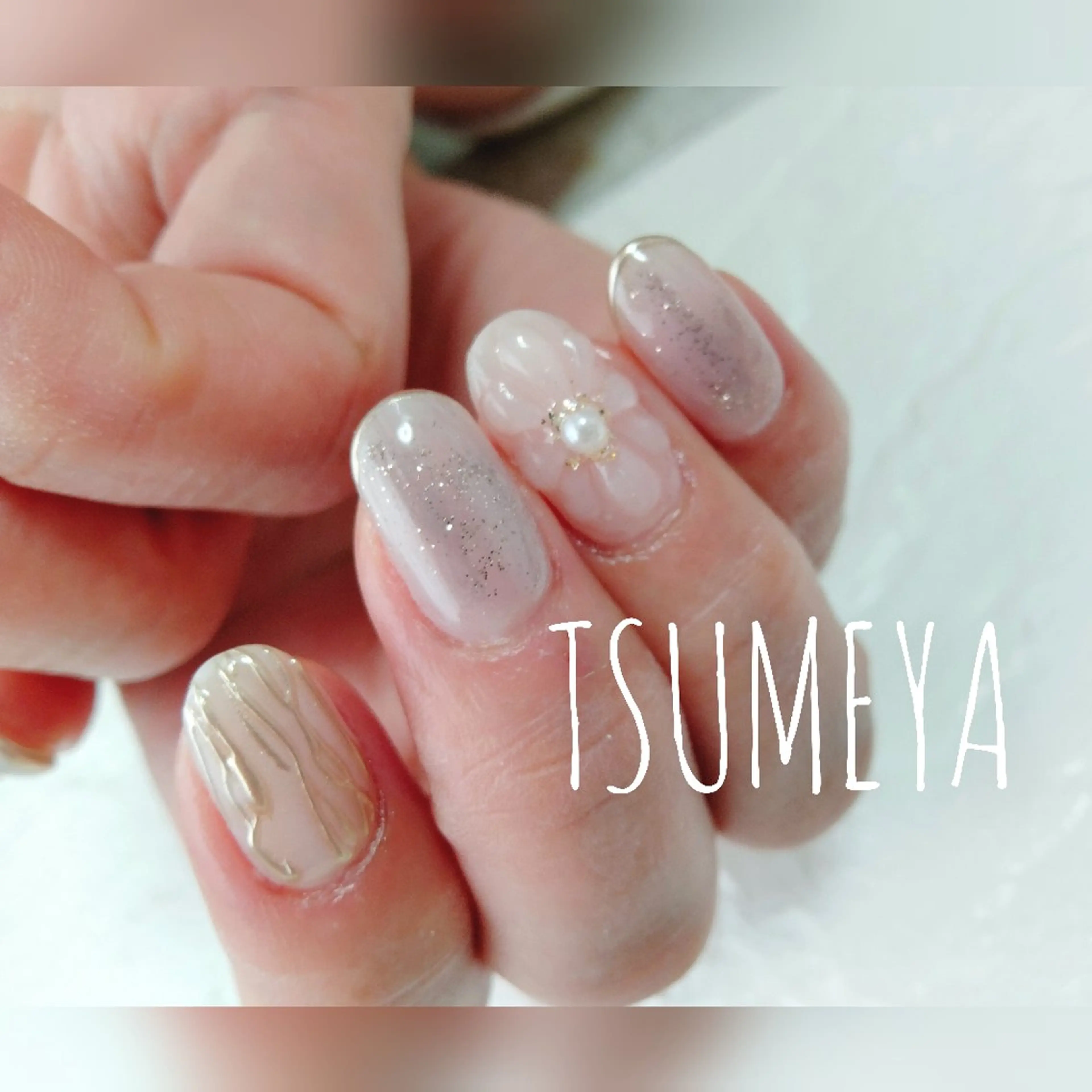 ネイル フラワーネイル ぷっくりネイル ハンドネイル _TSUMEYA _のネイルデザイン