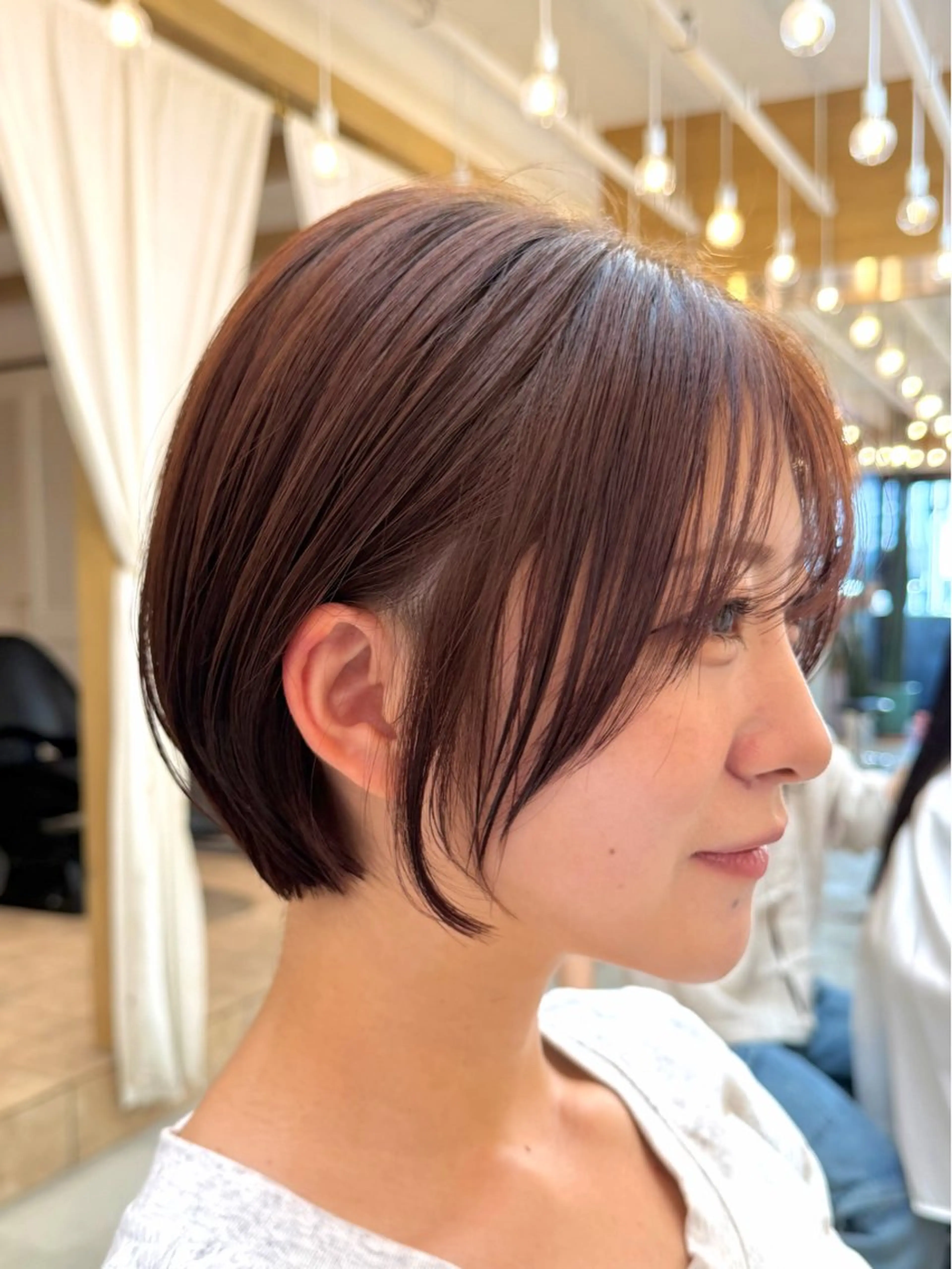 ショート カラー ショートヘア カット ヘアカラー トリートメント 巻ける縮毛矯正✨ ボブ/ショートともきのヘアスタイル