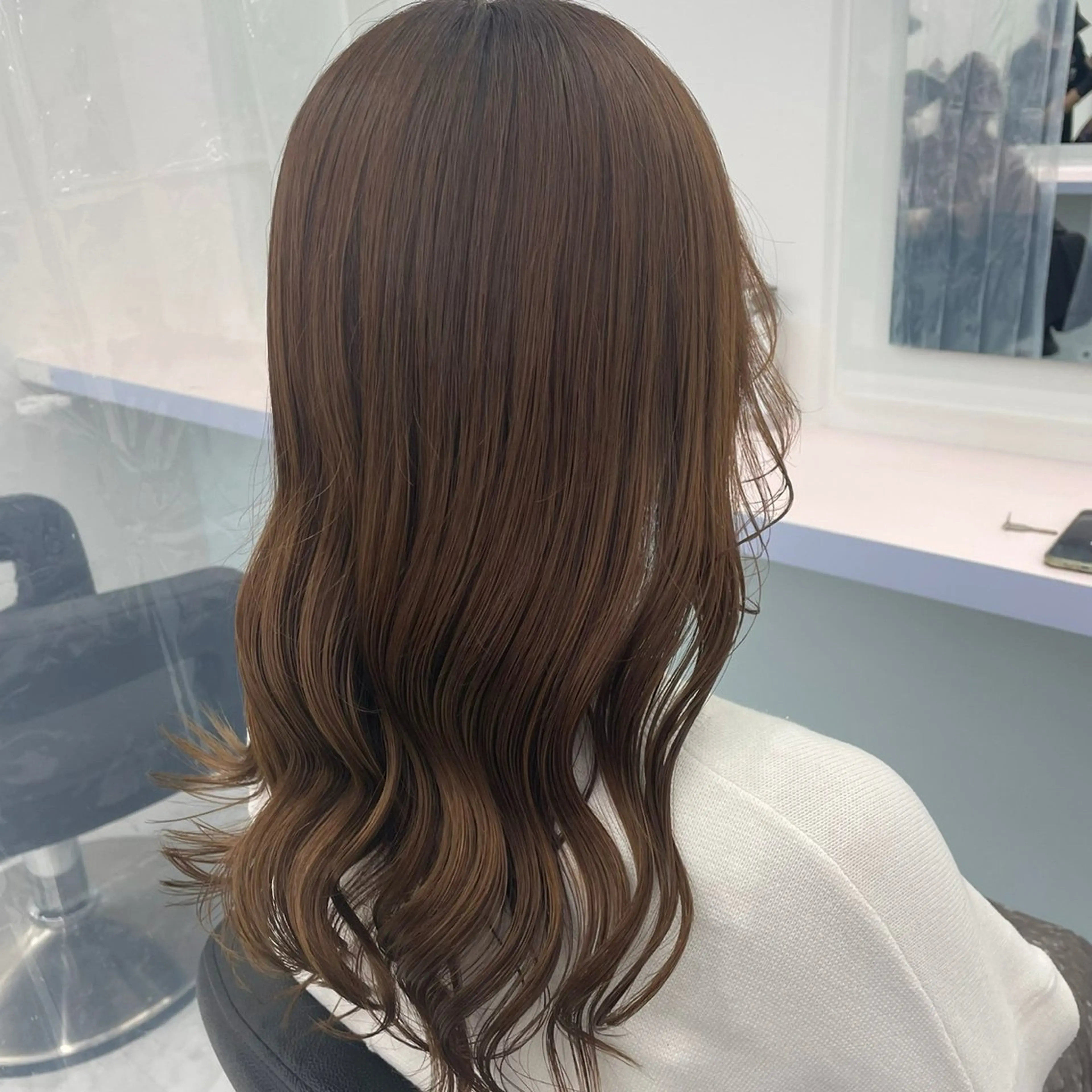 セミロング カラー パーマ ヘアアレンジ メンズ 🤍透明感カラー🤍 似合わせ🤍AINEのヘアスタイル