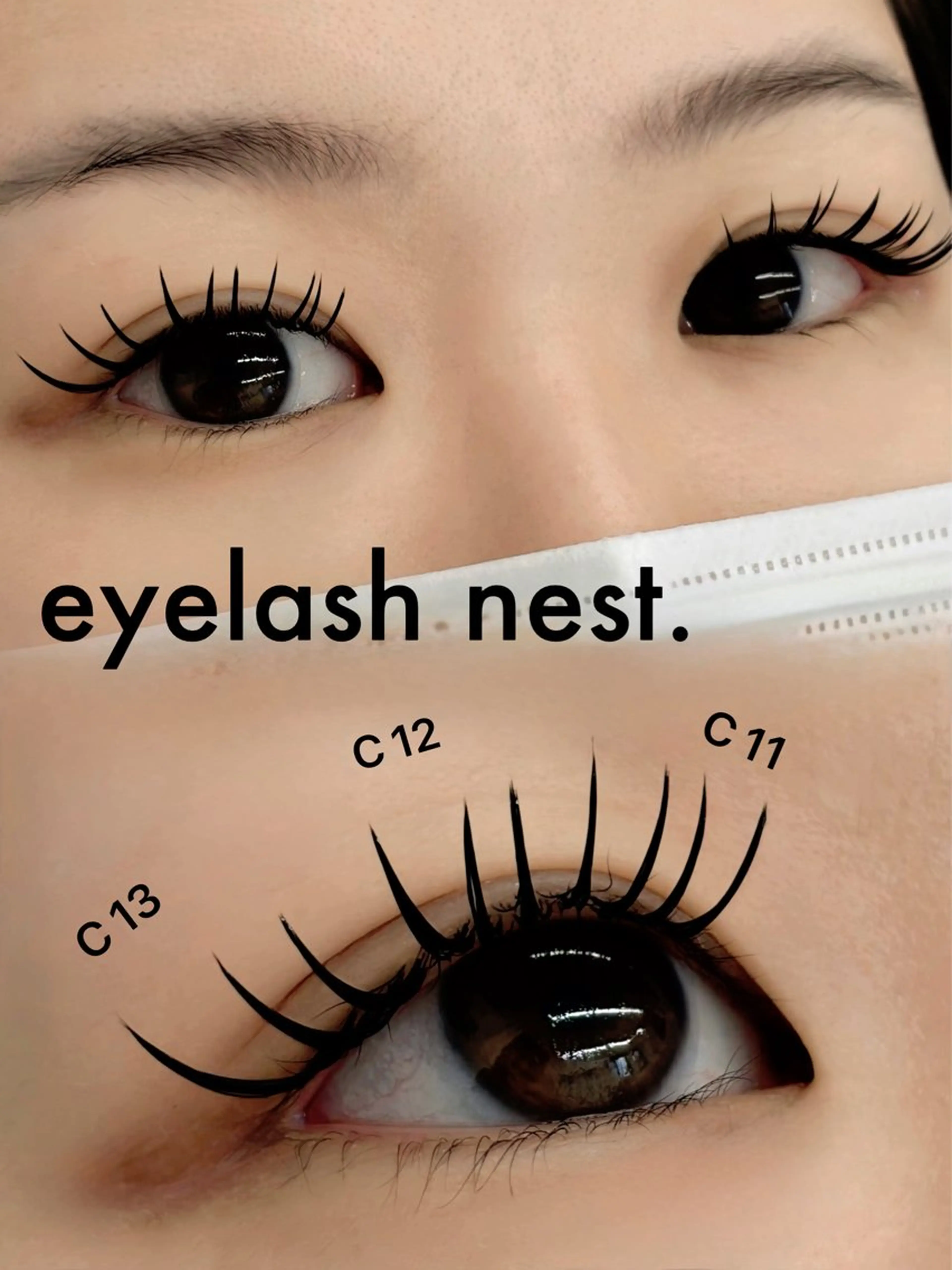 マツエク・マツパ フラットラッシュ 🤍nest. エリ🤍のマツエク・マツパデザイン