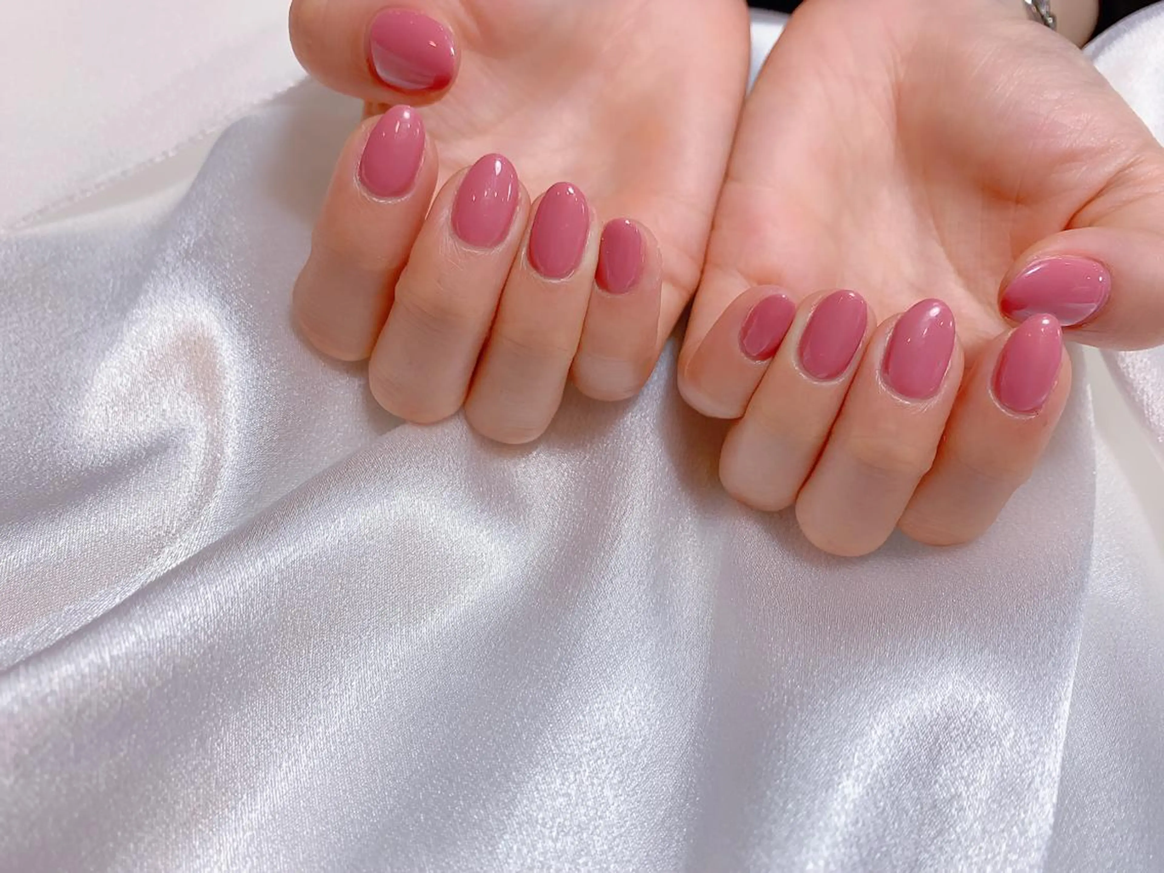 ネイル ワンカラーネイル ピンク ハンドネイル ネイルサロン ルミア Lumia 店長のネイルデザイン