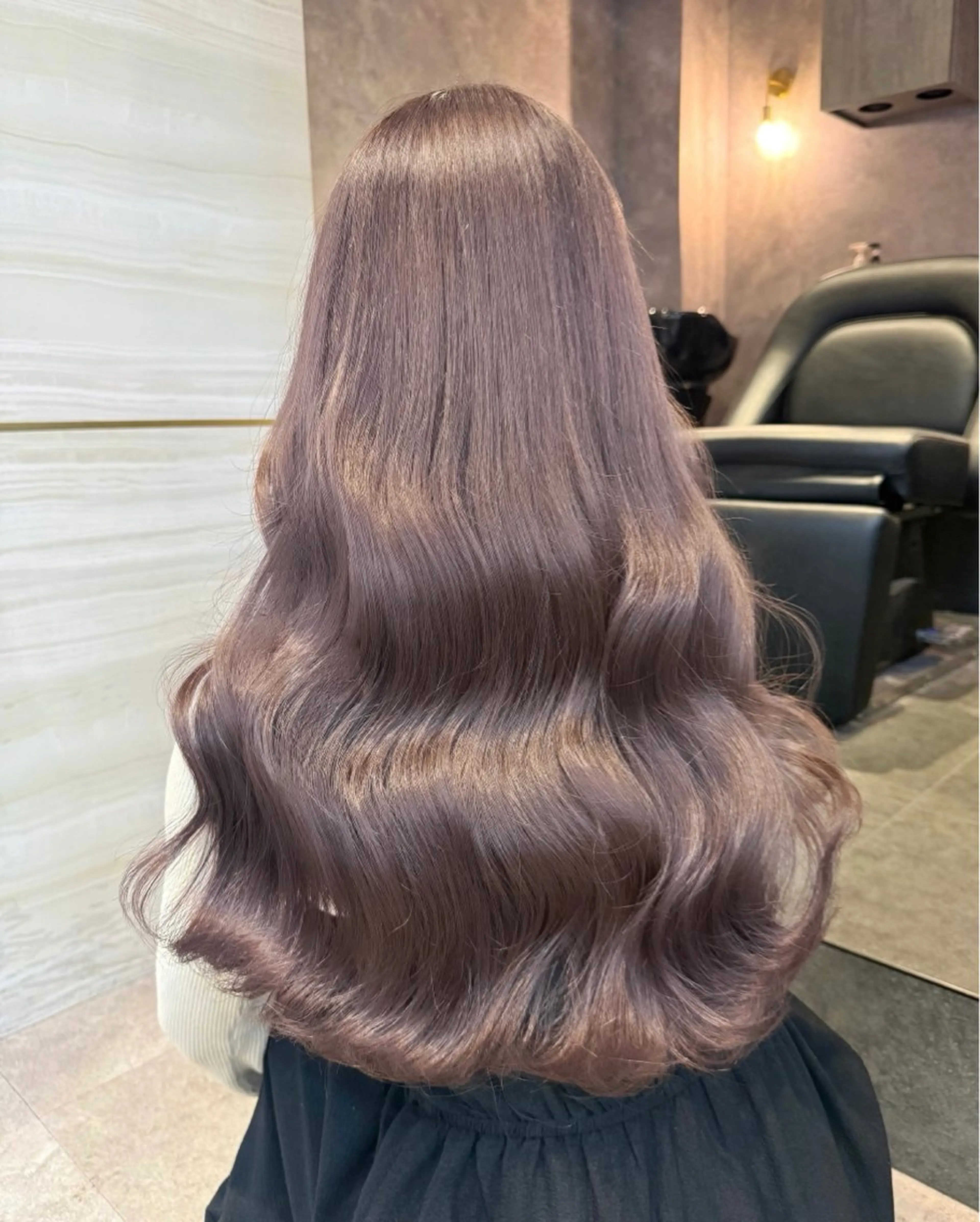 ロング カラー パーマ ヘアアレンジ メンズ キッズ ヘアカラー トリートメント 🌱巴結生🌿大宮 ☁️ミルクティーのヘアスタイル