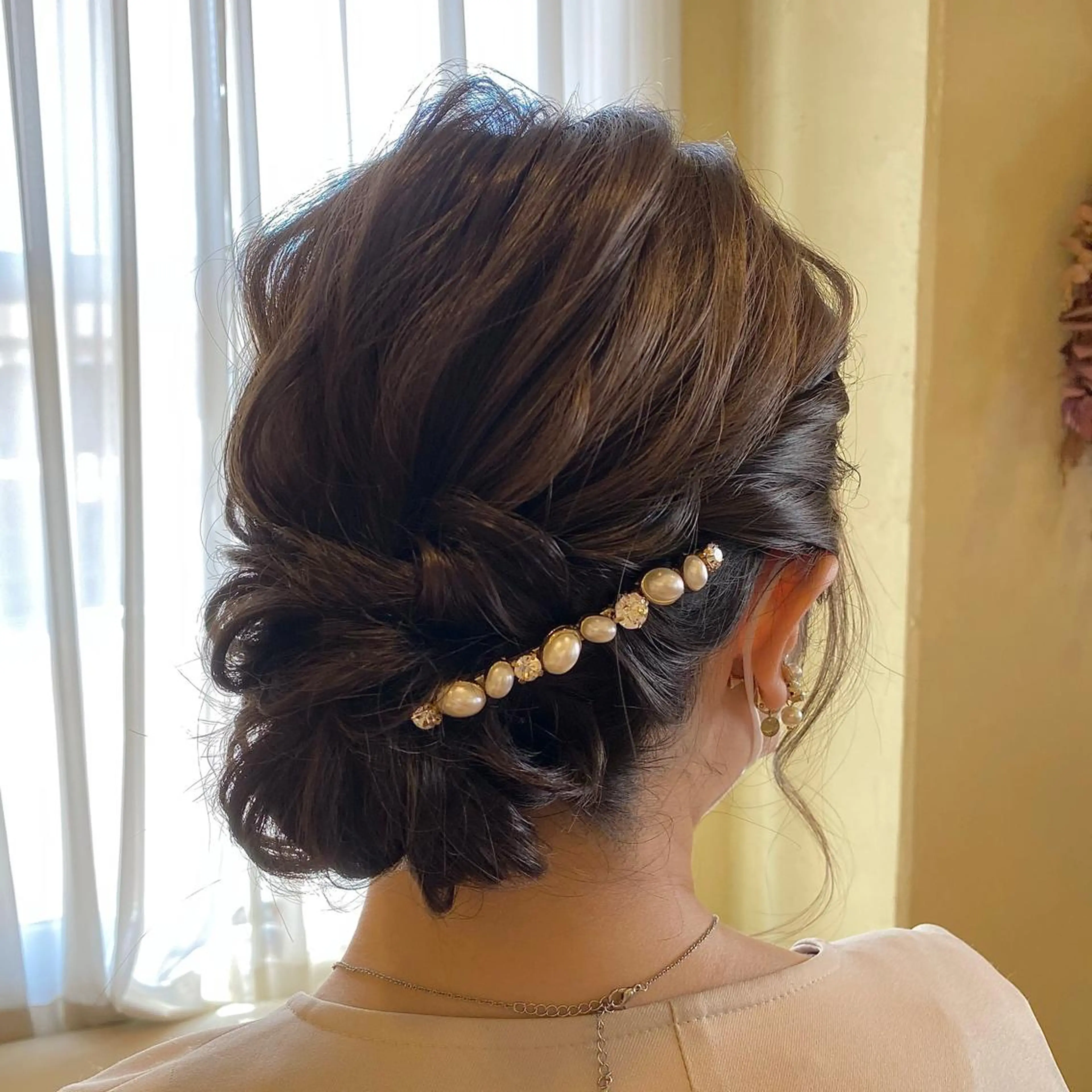 セミロング ヘアアレンジ タニモト ユイのヘアスタイル