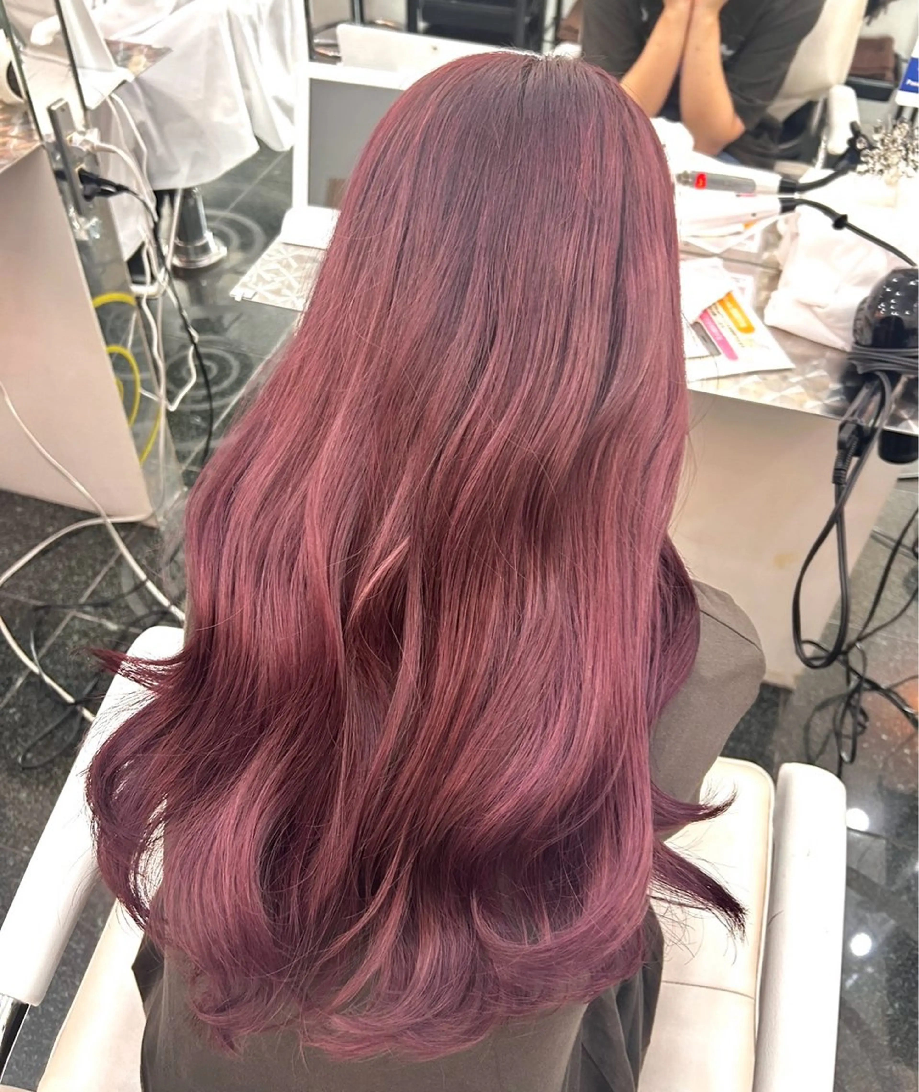 ロング カラー ヘアカラー トリートメント ガーリー×韓国🎀 ⟡.·天野結良⟡.·のヘアスタイル