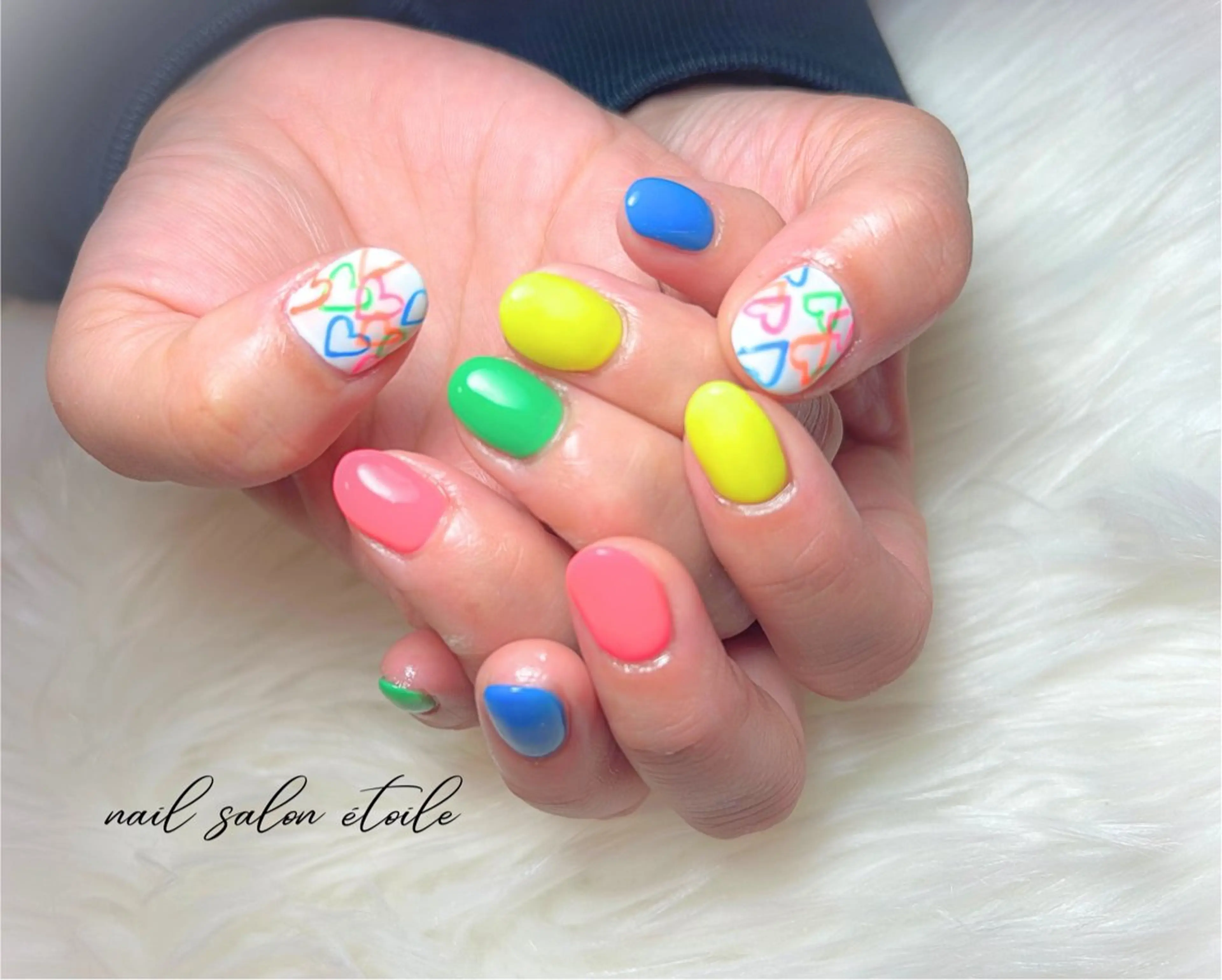 ネイル ハート ハンドネイル nail salon étoileのネイルデザイン