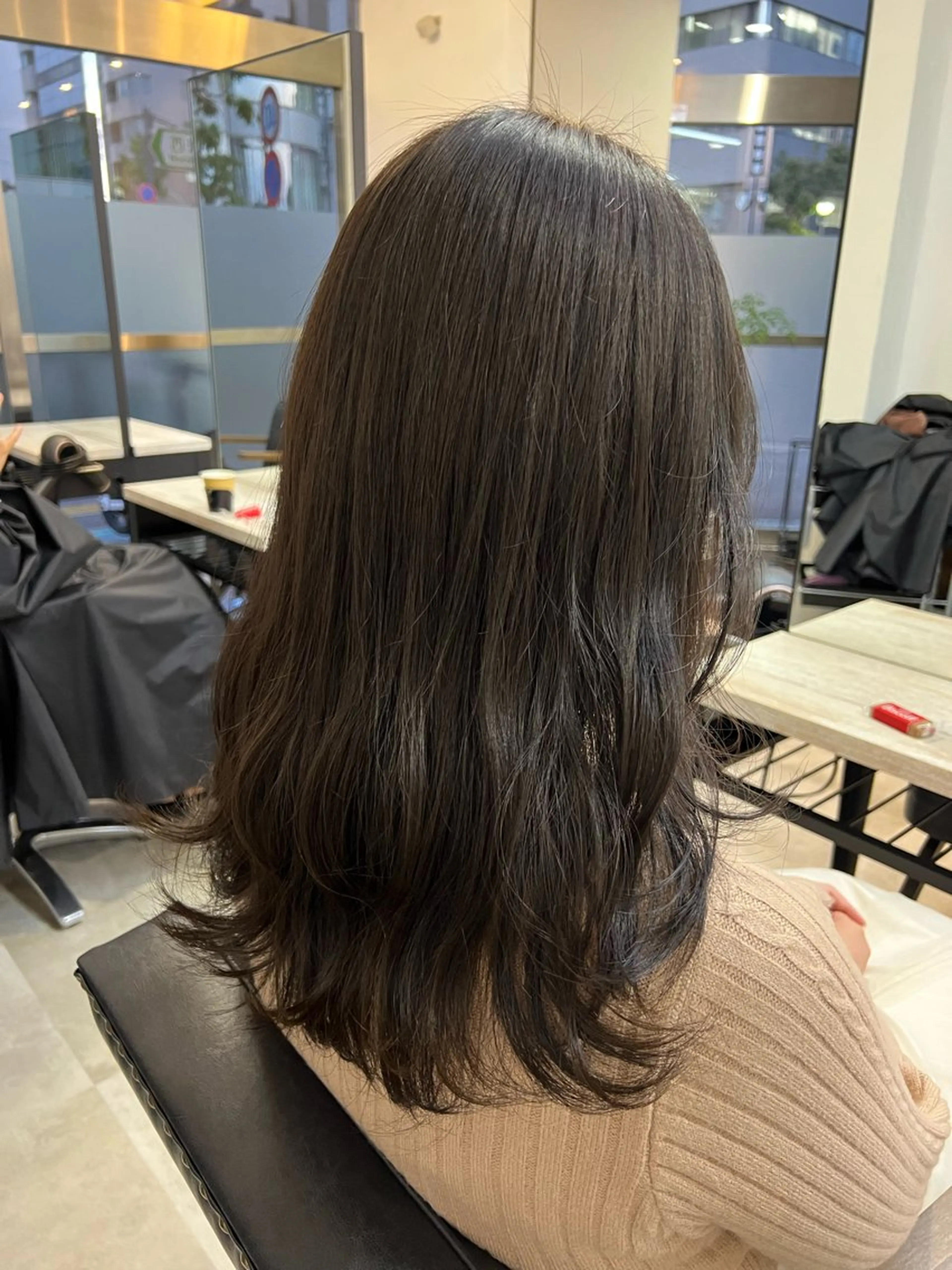 セミロング カラー 🥀韓国ヘア🥀 宮津真菜のヘアスタイル