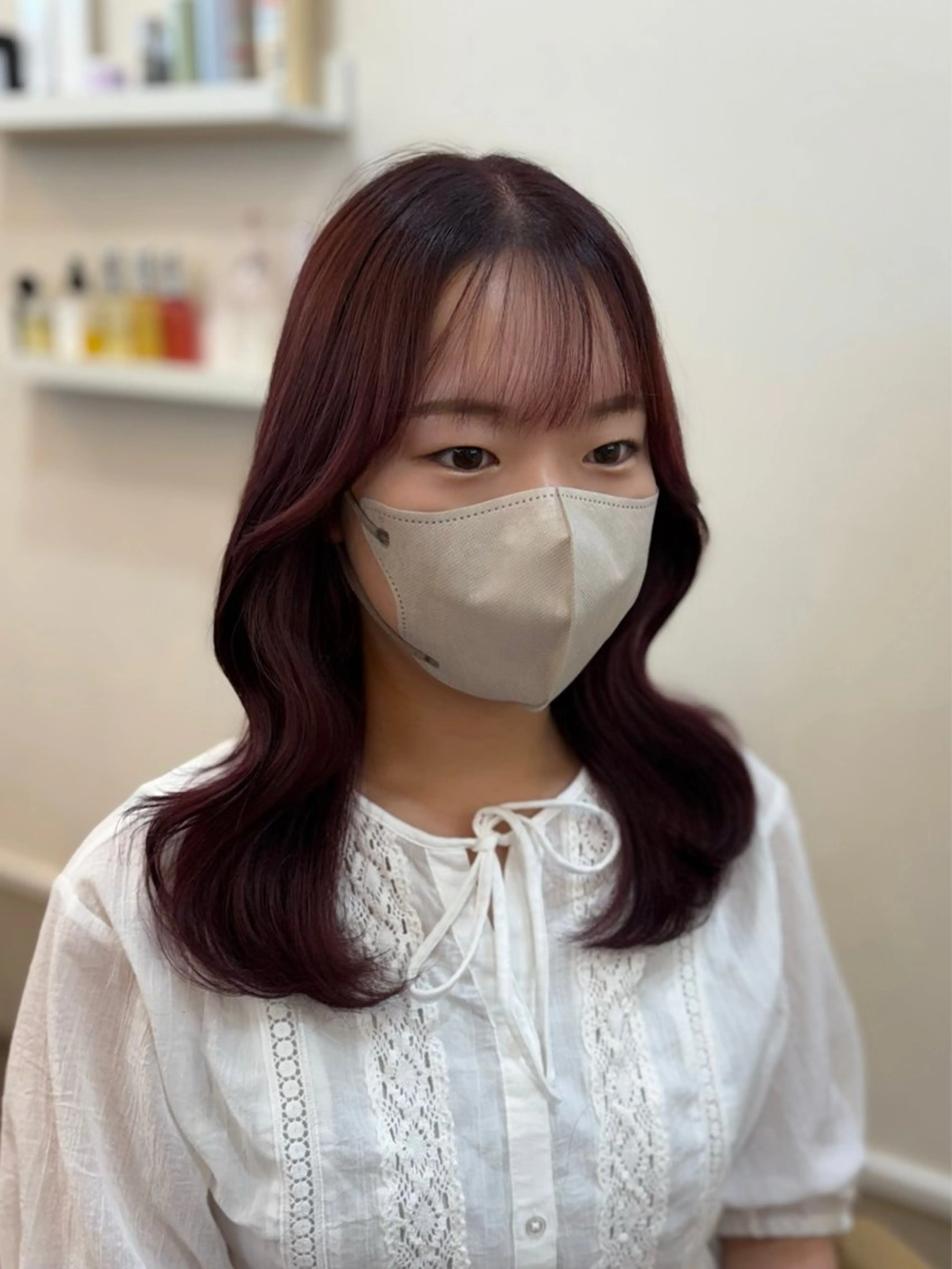 セミロング カット ヘアカラー 🍀市村 怜南のヘアスタイル