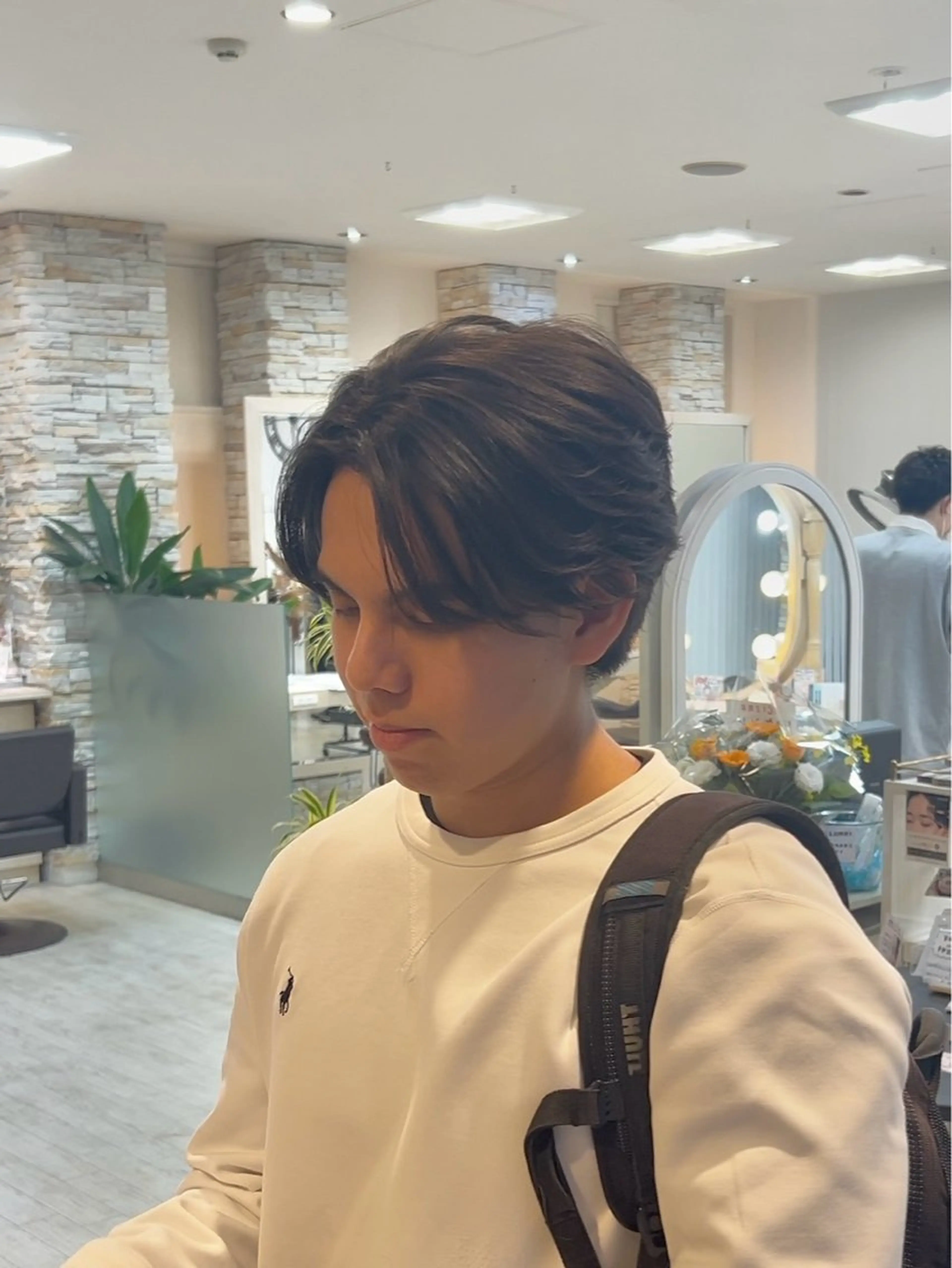 ショート メンズ センターパート メンズ韓国風 マッシュ 韓国風ヘア カット やまもと ほなみのヘアスタイル