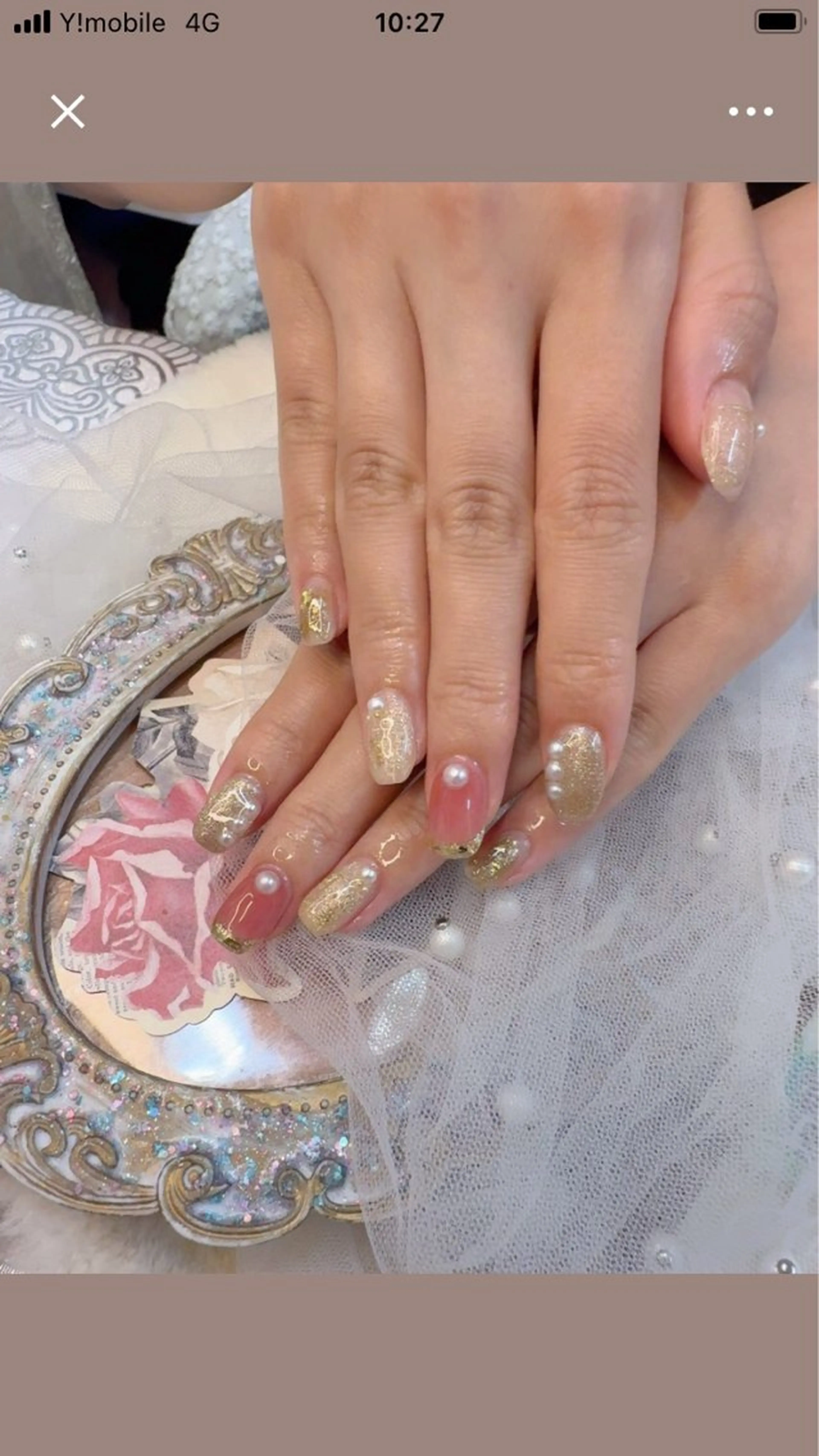 ネイル フットネイル ゴールド マグネットネイル ミラーネイル 持ち込み ハンドネイル ハンドケア 大門浜松町 ネイルのネイルデザイン