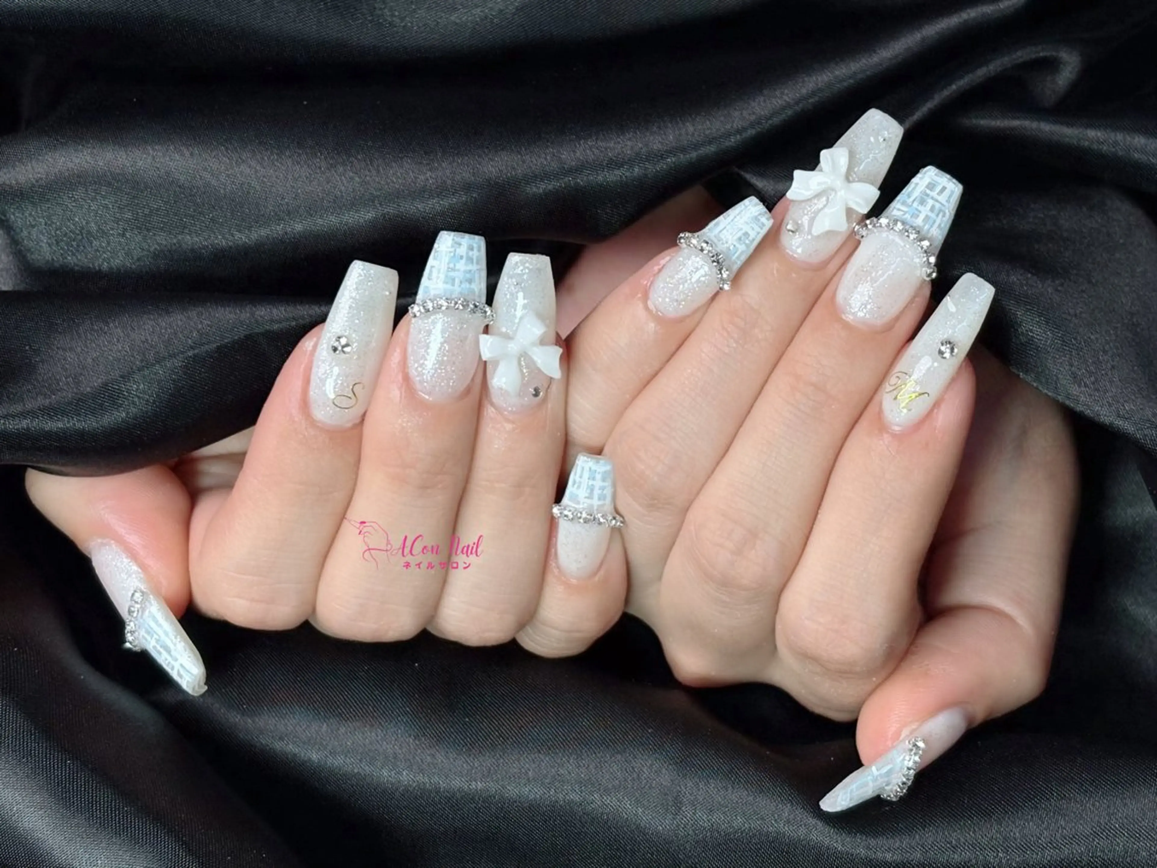 ネイル 桜ネイル 長さ出し フラワーネイル フレンチネイル ジェルネイル ハンドネイル AConNailSalon所属・ACon NailSalonのネイルデザイン