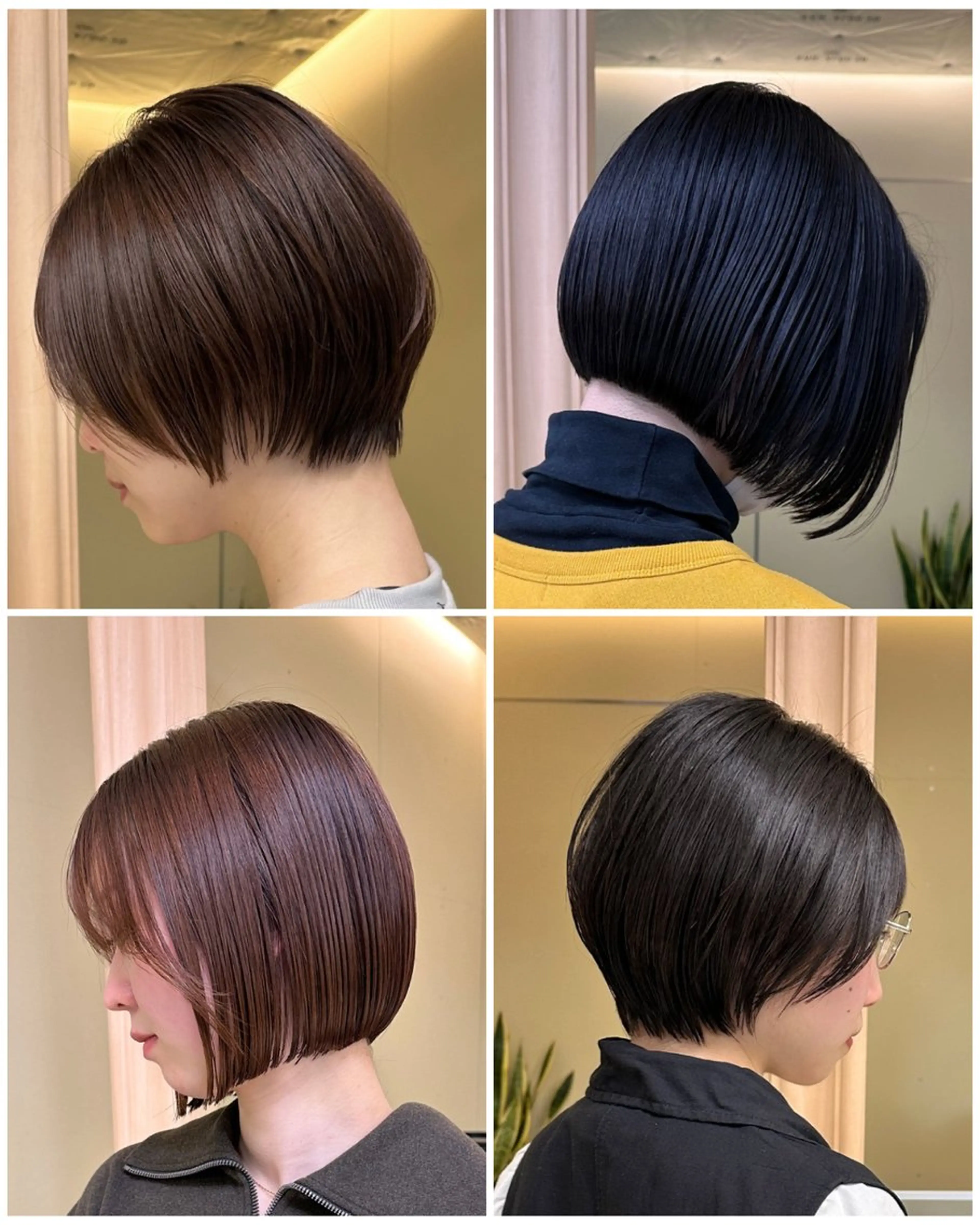 ショート カット ヘアカラー ボブ/ぱつっとボブ/ 谷口 海星のヘアスタイル