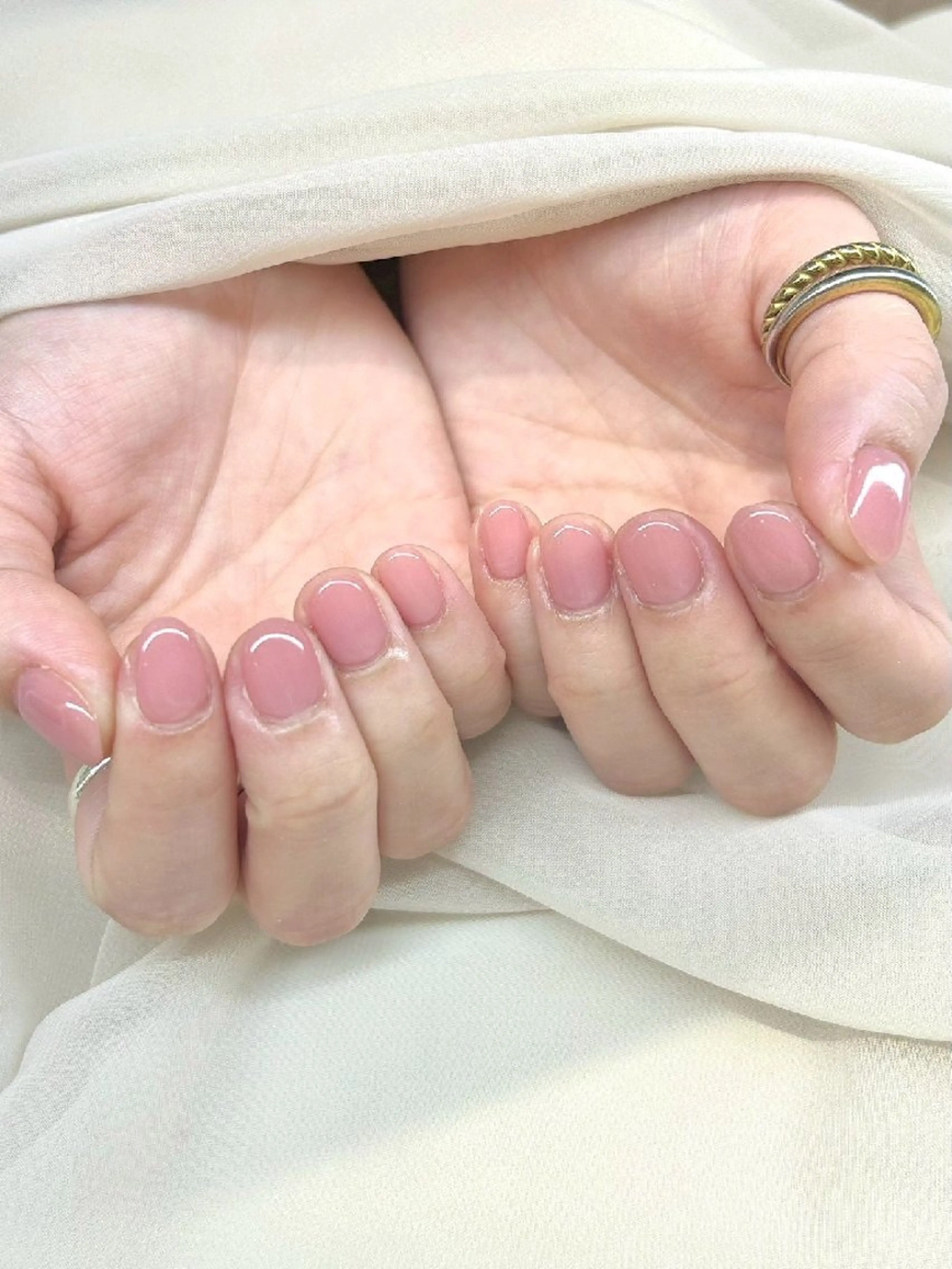 ネイル オフィスネイル ワンカラーネイル ピンク シンプルネイル ハンドネイル ai のネイルデザイン