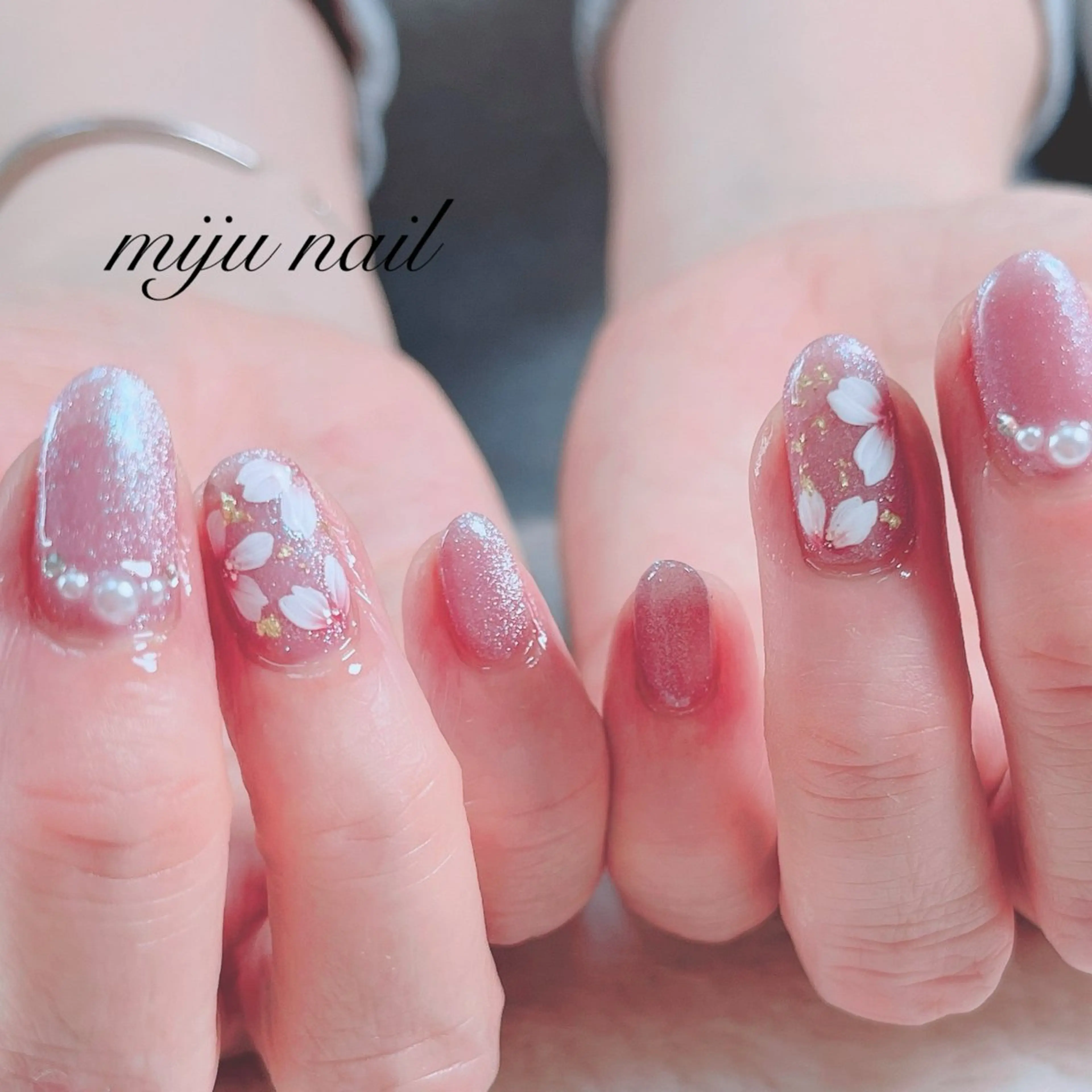 ネイル ❁miju nail 大人上品/自爪育成のネイルデザイン
