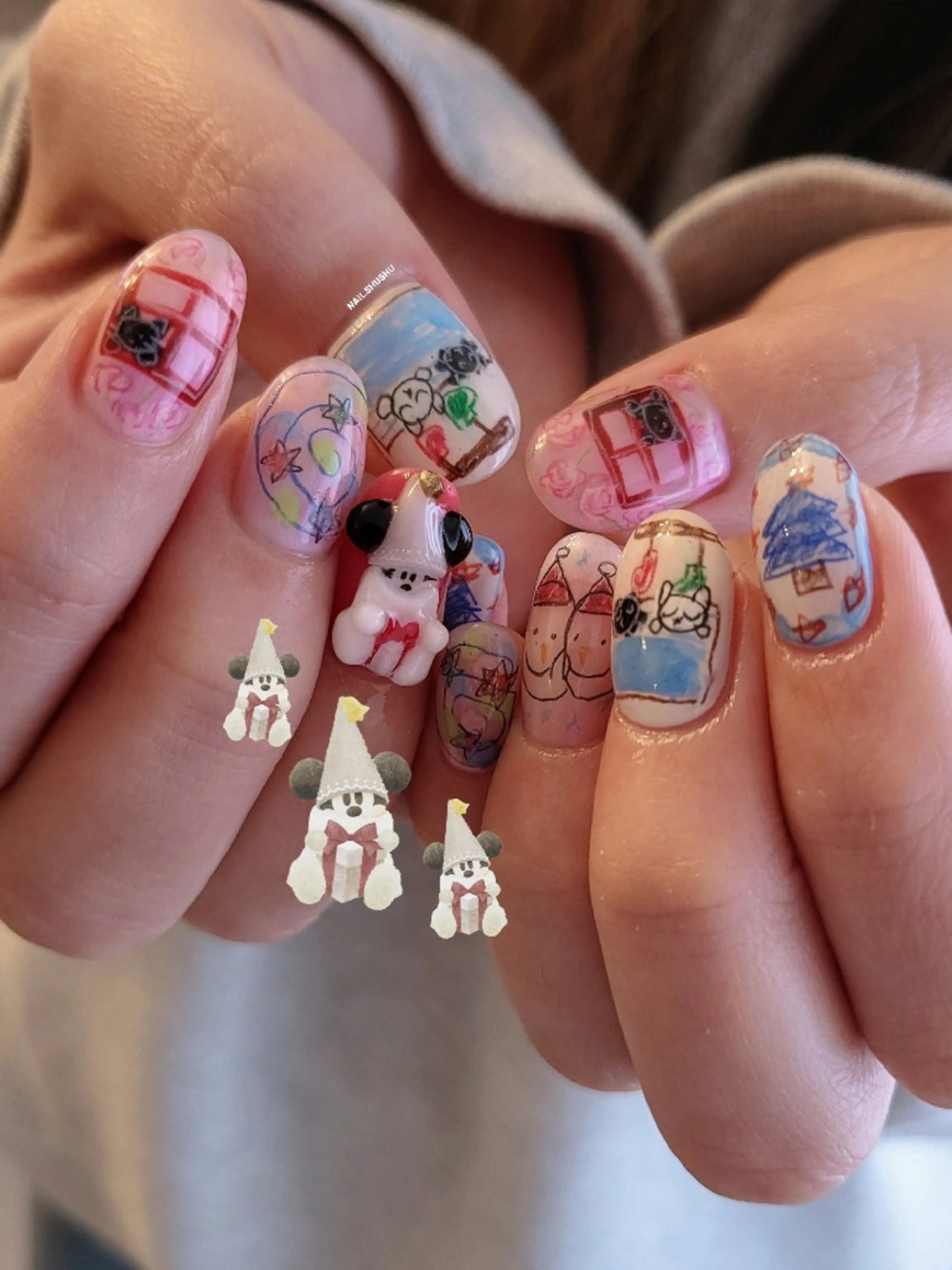 ネイル ハンドネイル 3dパーツ/流行り 👧shushu❤️のネイルデザイン