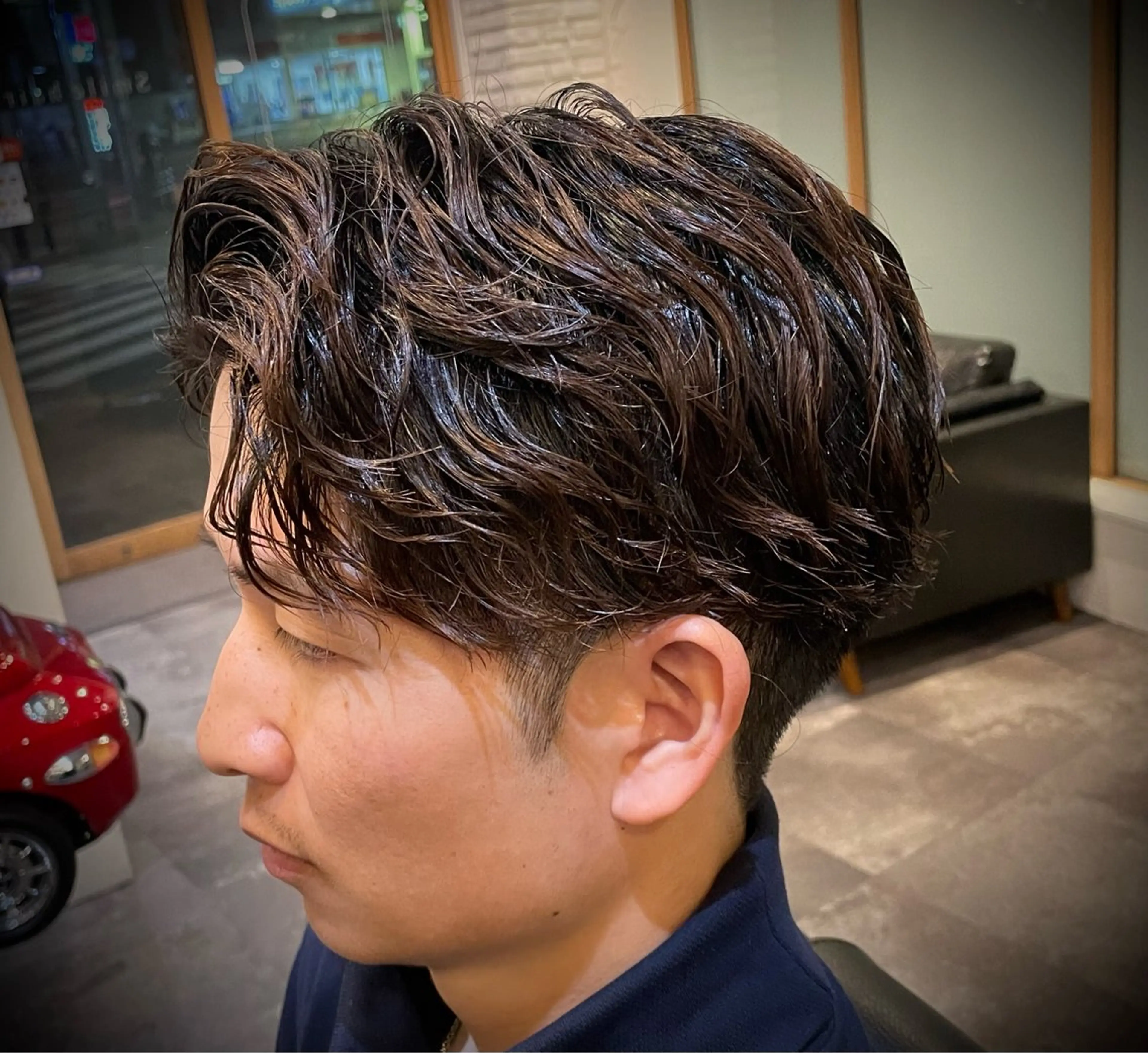 パーマ メンズ 💈barber 中根 龍星のヘアスタイル
